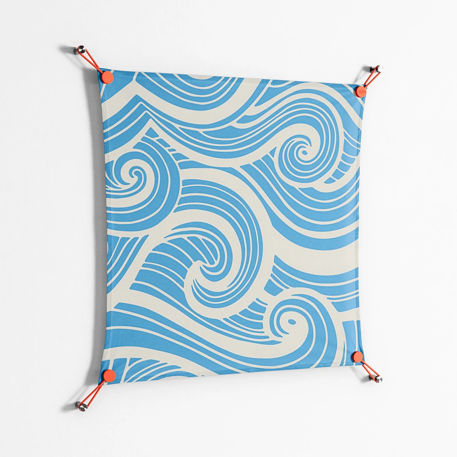 Ocean Flow - Work On Wall - Amy Suther - Orange - 70 x 70 cm - Image 2