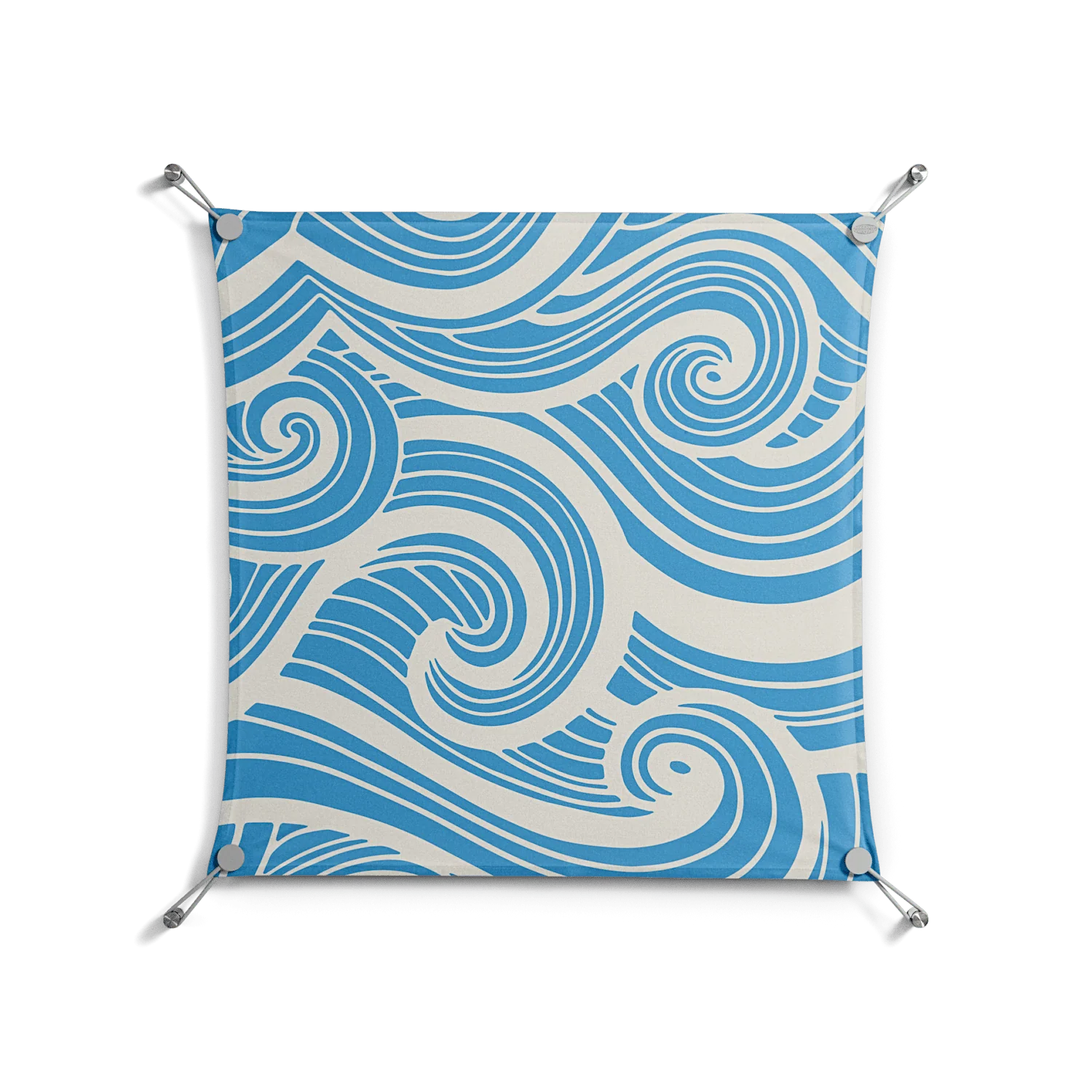 Ocean Flow - Work On Wall - Amy Suther - Silver - 70 x 70 cm
