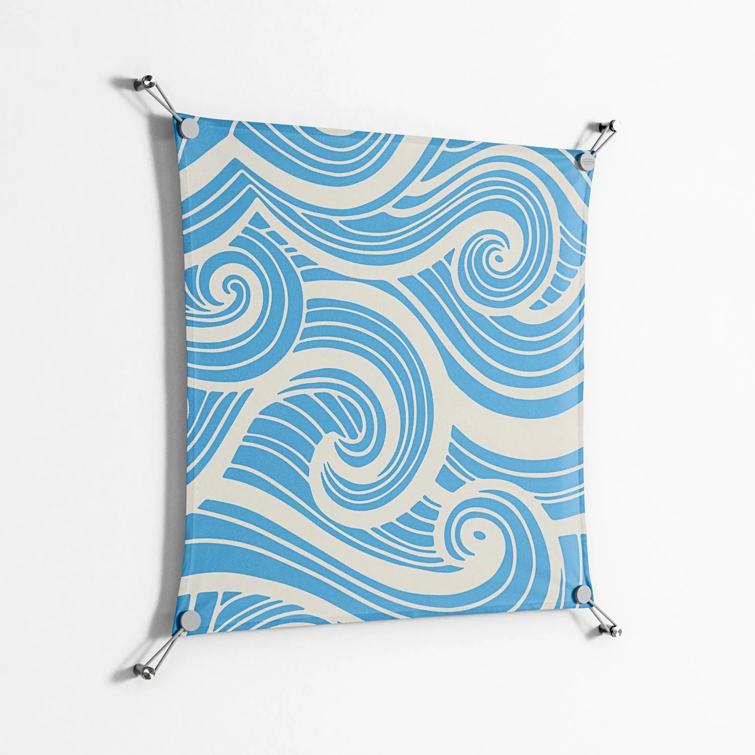 Ocean Flow - Work On Wall - Amy Suther - Silver - 70 x 70 cm - Image 2