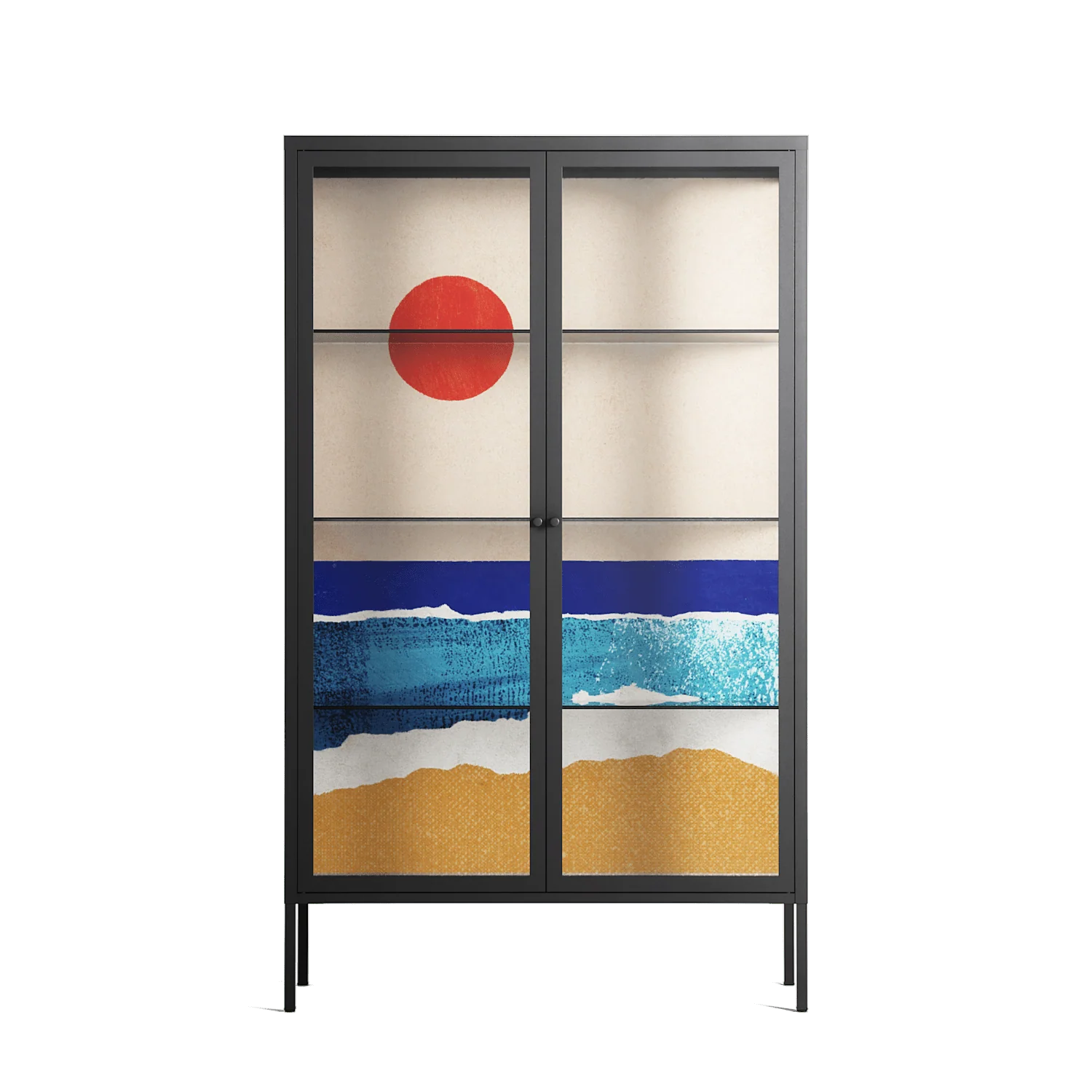 Ocean Sunrise - Cabinet - Henry Rivers - Antracite - Clear glass
