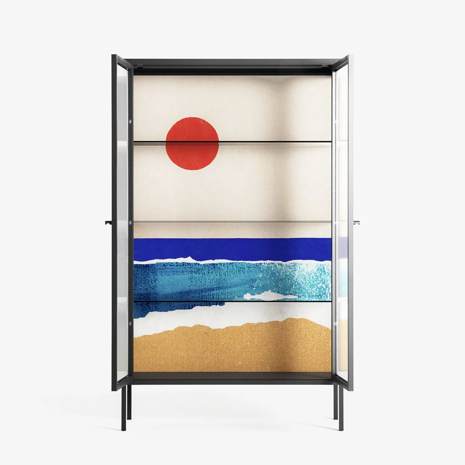 Ocean Sunrise - Cabinet - Henry Rivers - Antracite - Reeded glass - Image 3