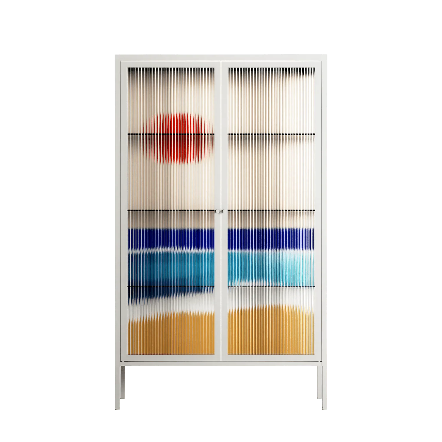 Ocean Sunrise - Cabinet - Henry Rivers - Chalk - Reeded glass