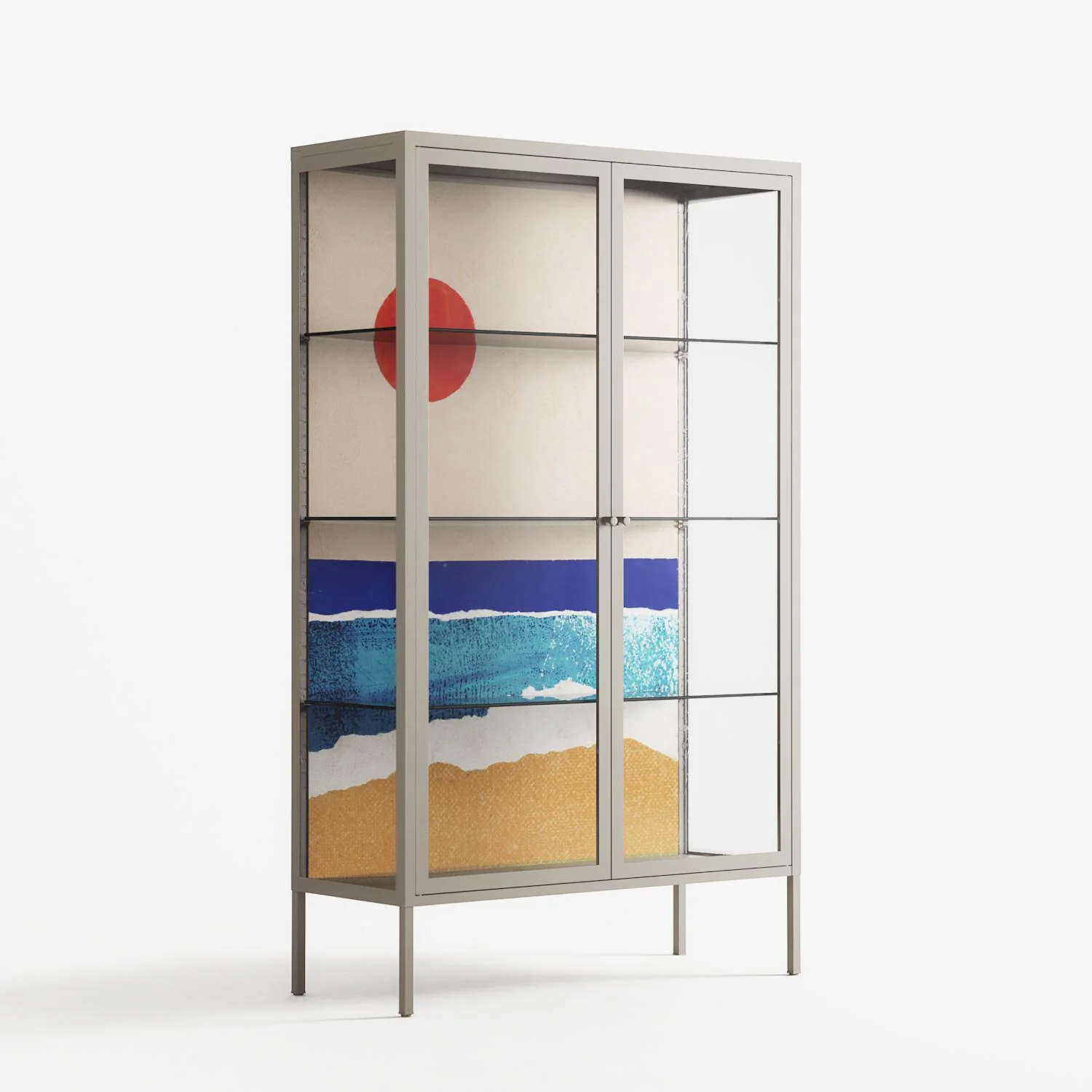 Ocean Sunrise - Cabinet - Henry Rivers - Pebble - Clear glass - Image 4