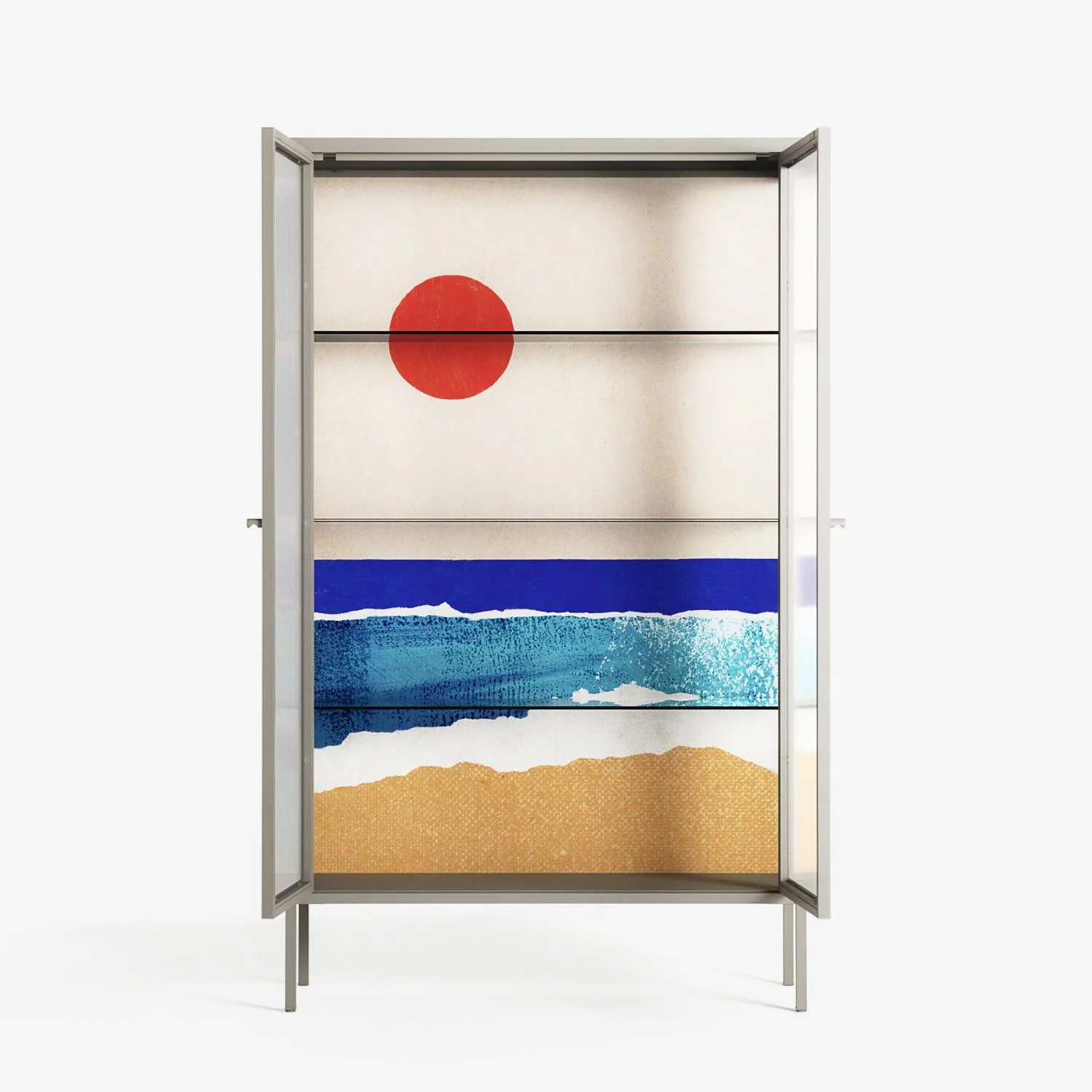 Ocean Sunrise - Cabinet - Henry Rivers - Pebble - Reeded glass - Image 3
