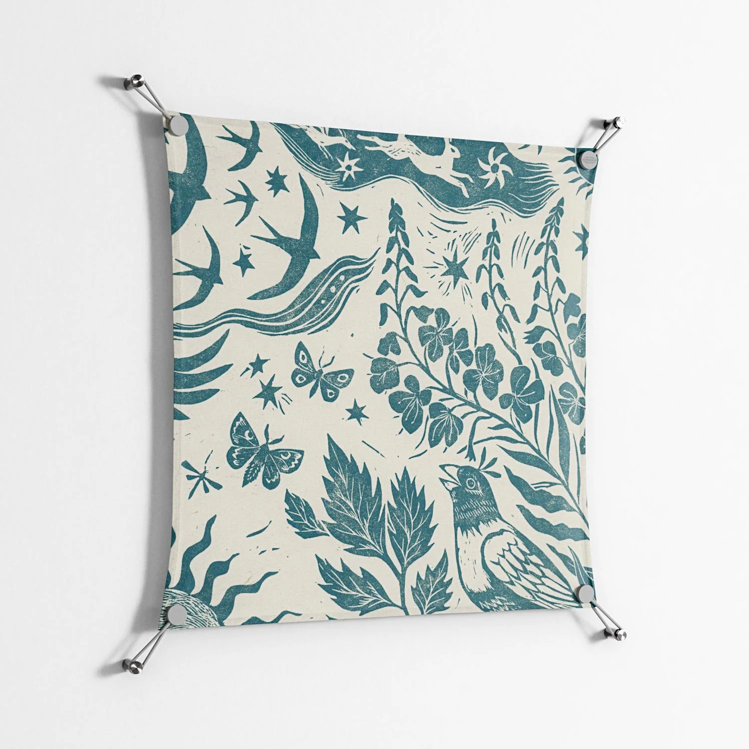 Ode to Summer 3 - Work On Wall - Diana Catchpole - Silver - 70 x 70 cm - Image 2