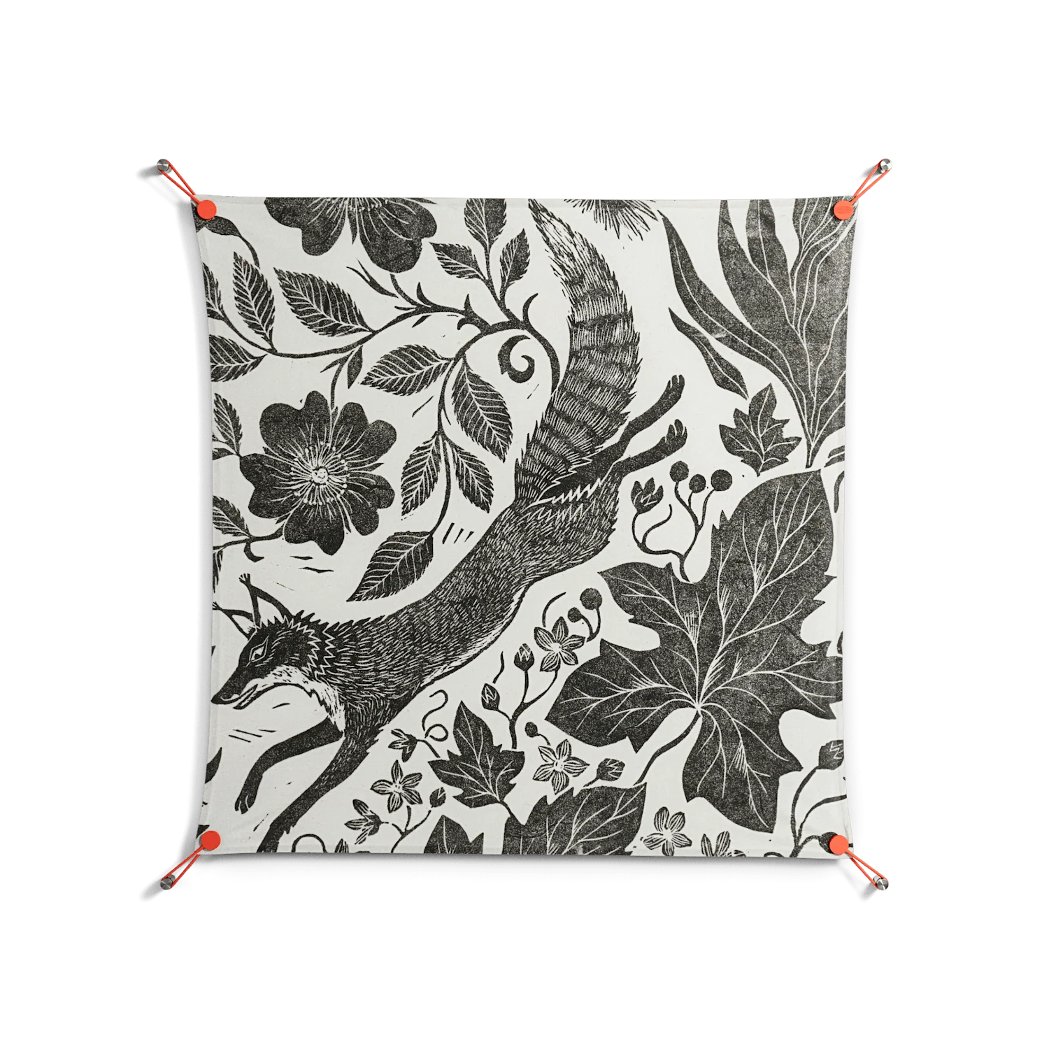 Ode to Summer 4 - Work On Wall - Diana Catchpole - Orange - 90 x 90 cm
