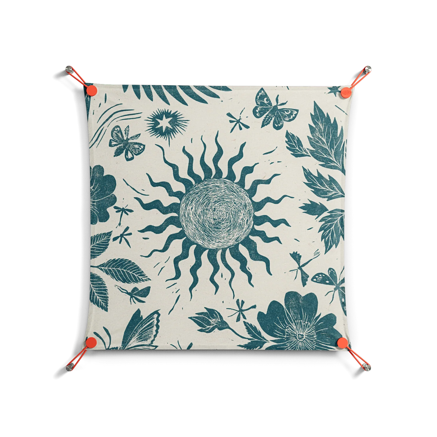 Ode to Summer 6 - Work On Wall - Diana Catchpole - Orange - 70 x 70 cm