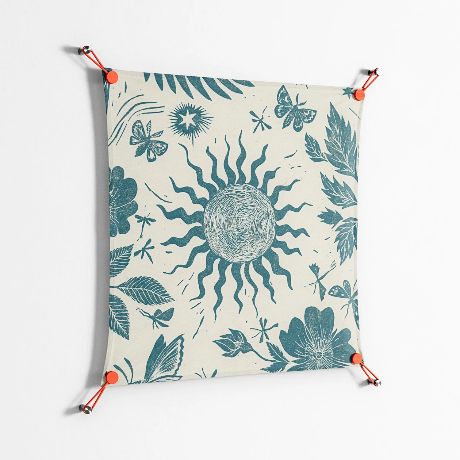 Ode to Summer 6 - Work On Wall - Diana Catchpole - Orange - 70 x 70 cm - Image 2
