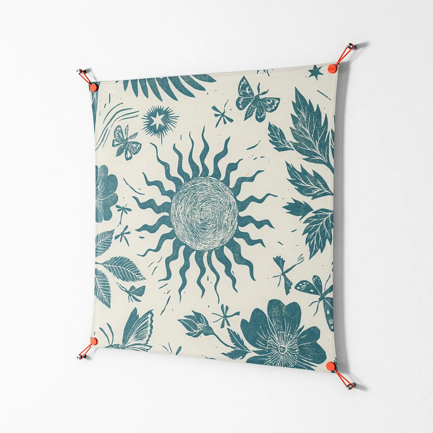 Ode to Summer 6 - Work On Wall - Diana Catchpole - Orange - 90 x 90 cm - Image 2