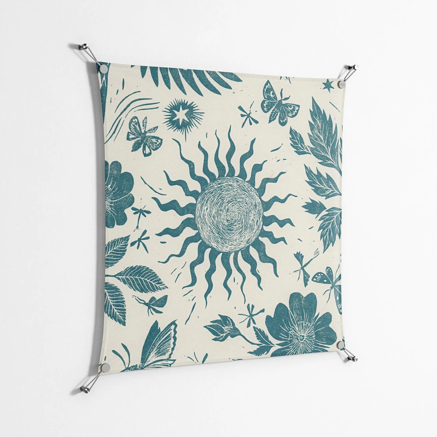 Ode to Summer 6 - Work On Wall - Diana Catchpole - Silver - 90 x 90 cm - Image 2