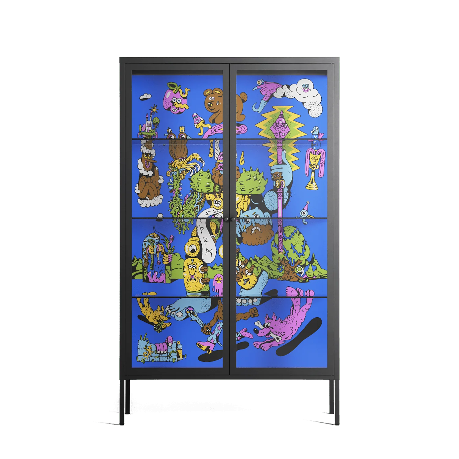 Odin - Cabinet - Cezar Berje - Antracite - Clear glass