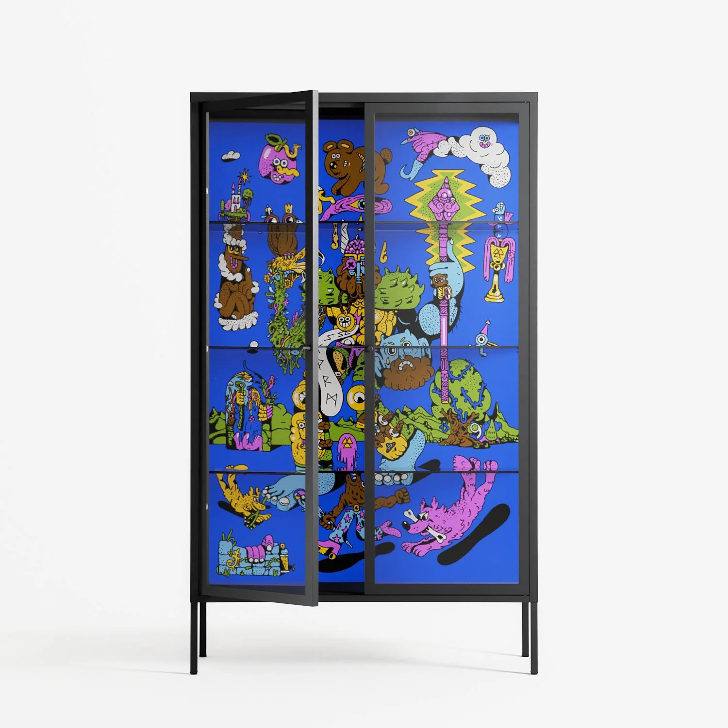 Odin - Cabinet - Cezar Berje - Antracite - Clear glass - Image 2