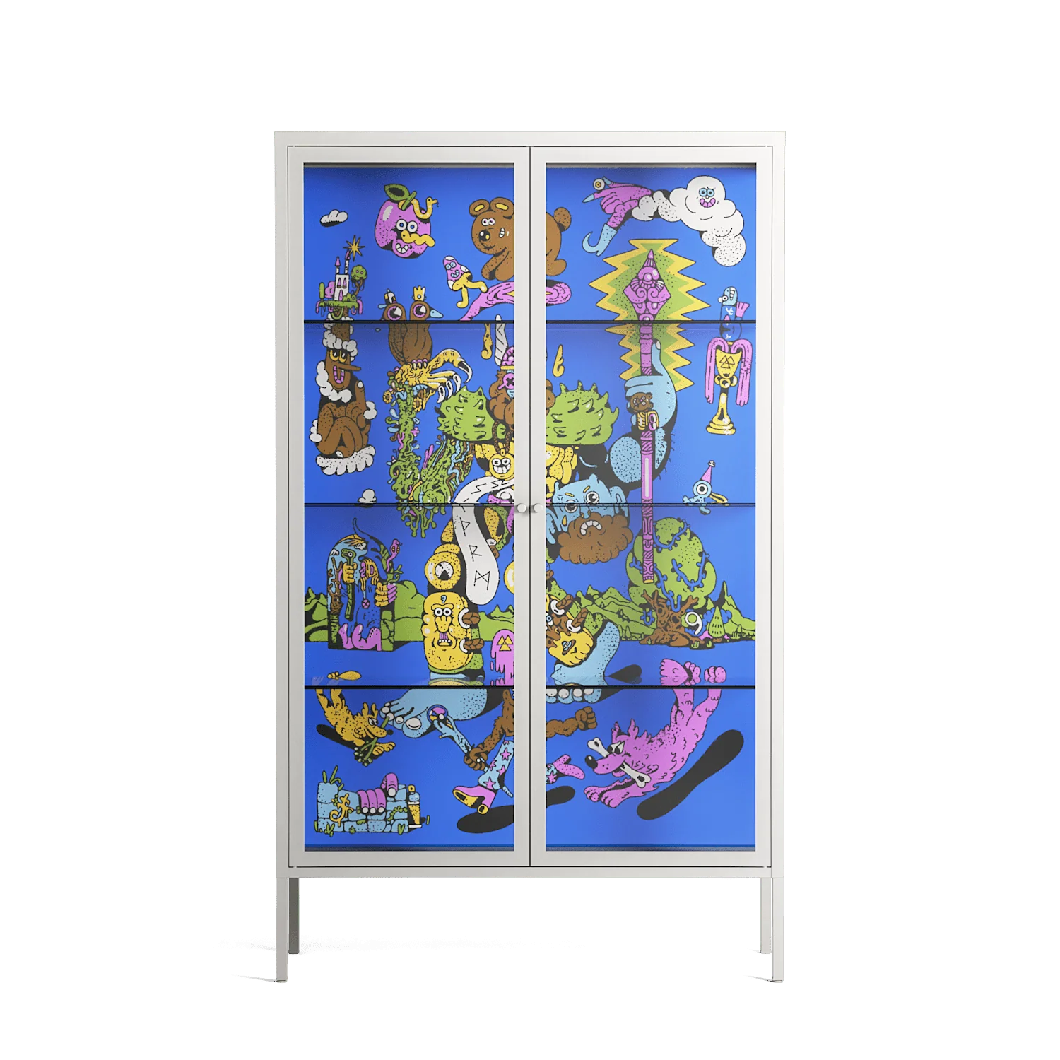 Odin - Cabinet - Cezar Berje - Chalk - Clear glass