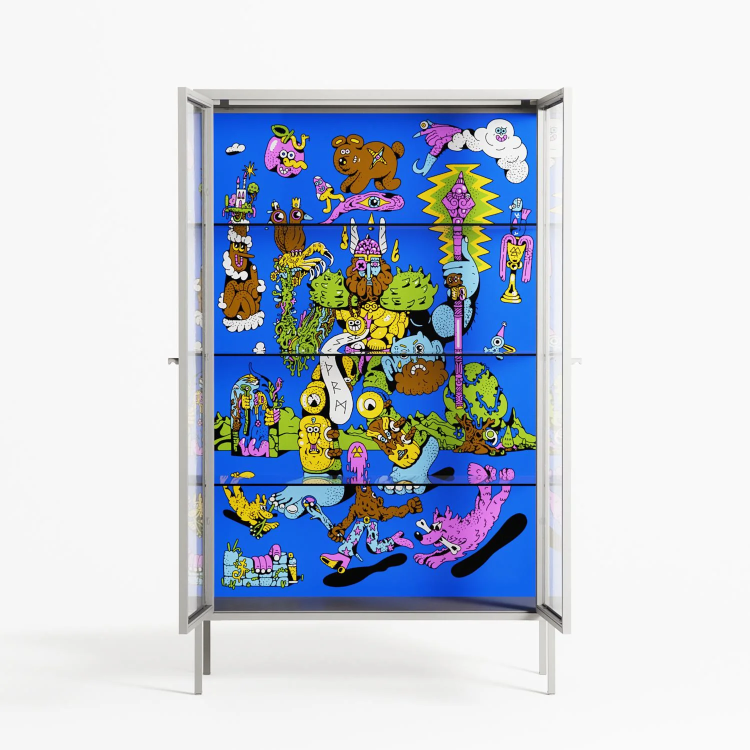 Odin - Cabinet - Cezar Berje - Chalk - Clear glass - Image 3