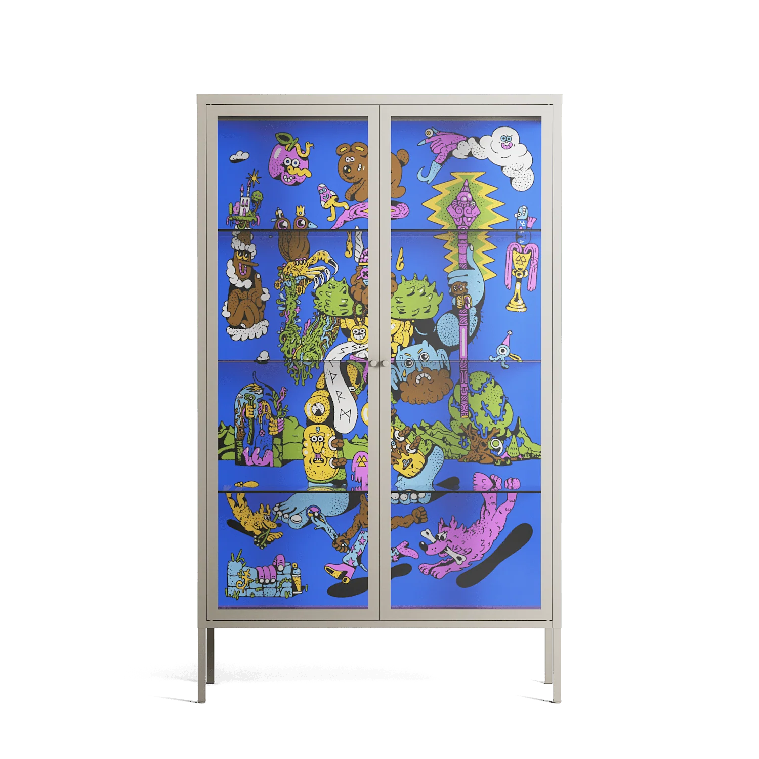 Odin - Cabinet - Cezar Berje - Pebble - Clear glass