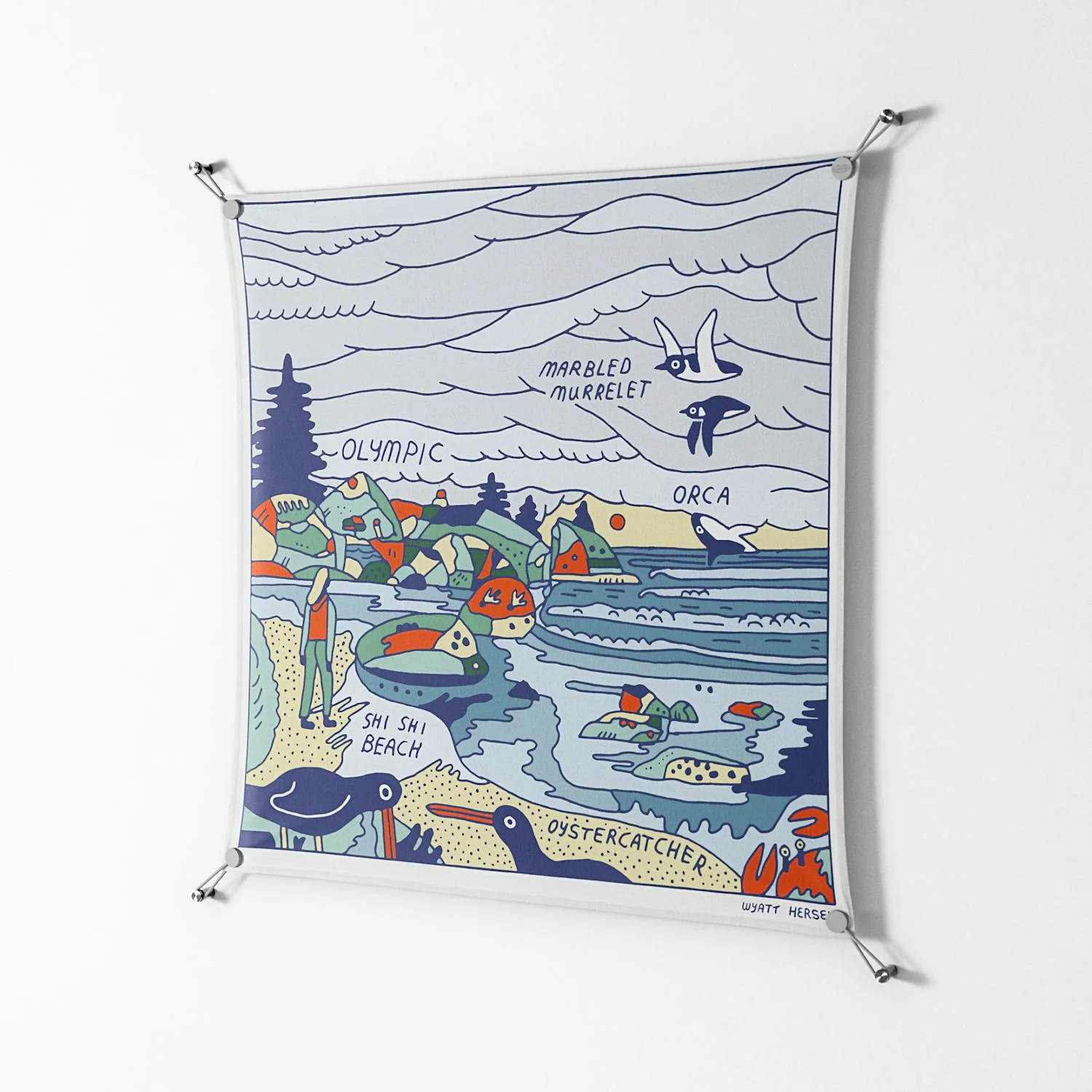 Olympic - Work On Wall - Wyatt Hersey - Silver - 90 x 90 cm - Image 2