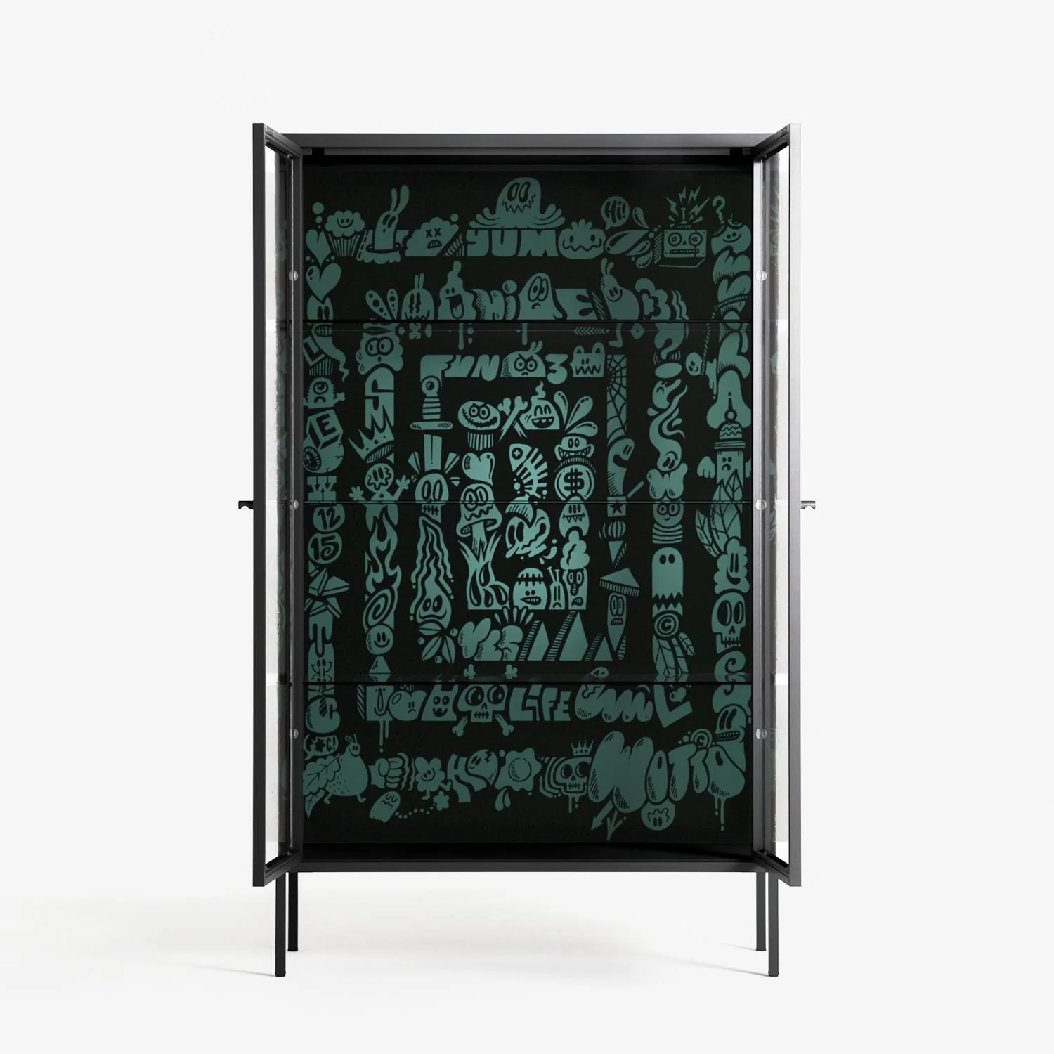 Optical Delusion - Cabinet - Craig Watkins - Antracite - Clear glass - Image 3
