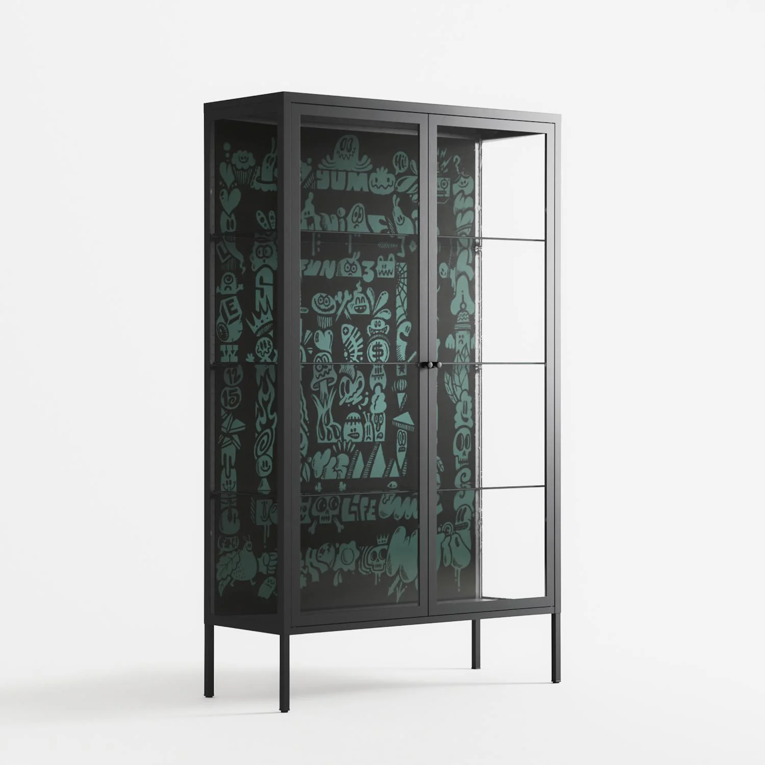 Optical Delusion - Cabinet - Craig Watkins - Antracite - Clear glass - Image 4