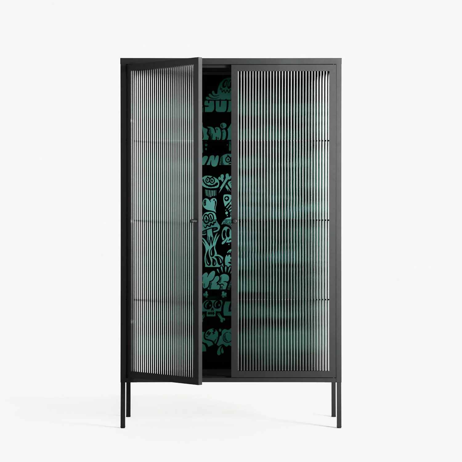 Optical Delusion - Cabinet - Craig Watkins - Antracite - Reeded glass - Image 2