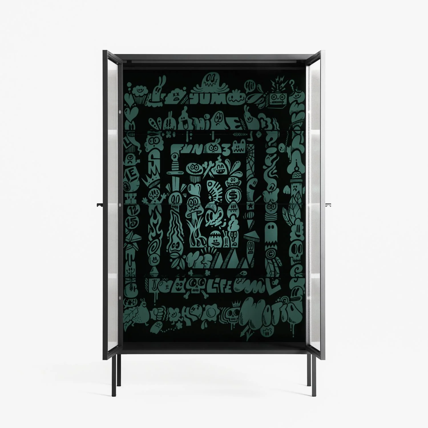 Optical Delusion - Cabinet - Craig Watkins - Antracite - Reeded glass - Image 3