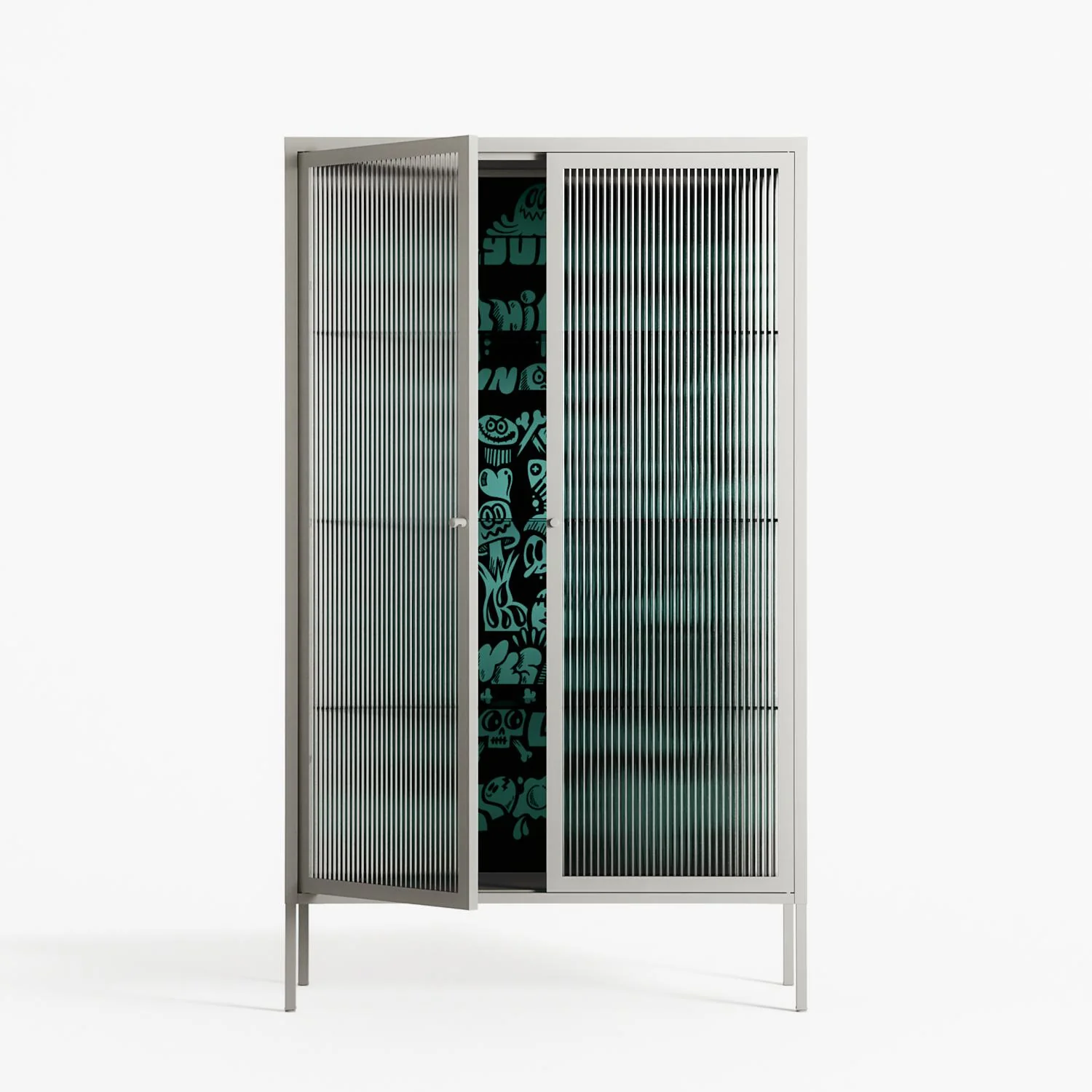 Optical Delusion - Cabinet - Craig Watkins - Chalk - Reeded glass - Image 2