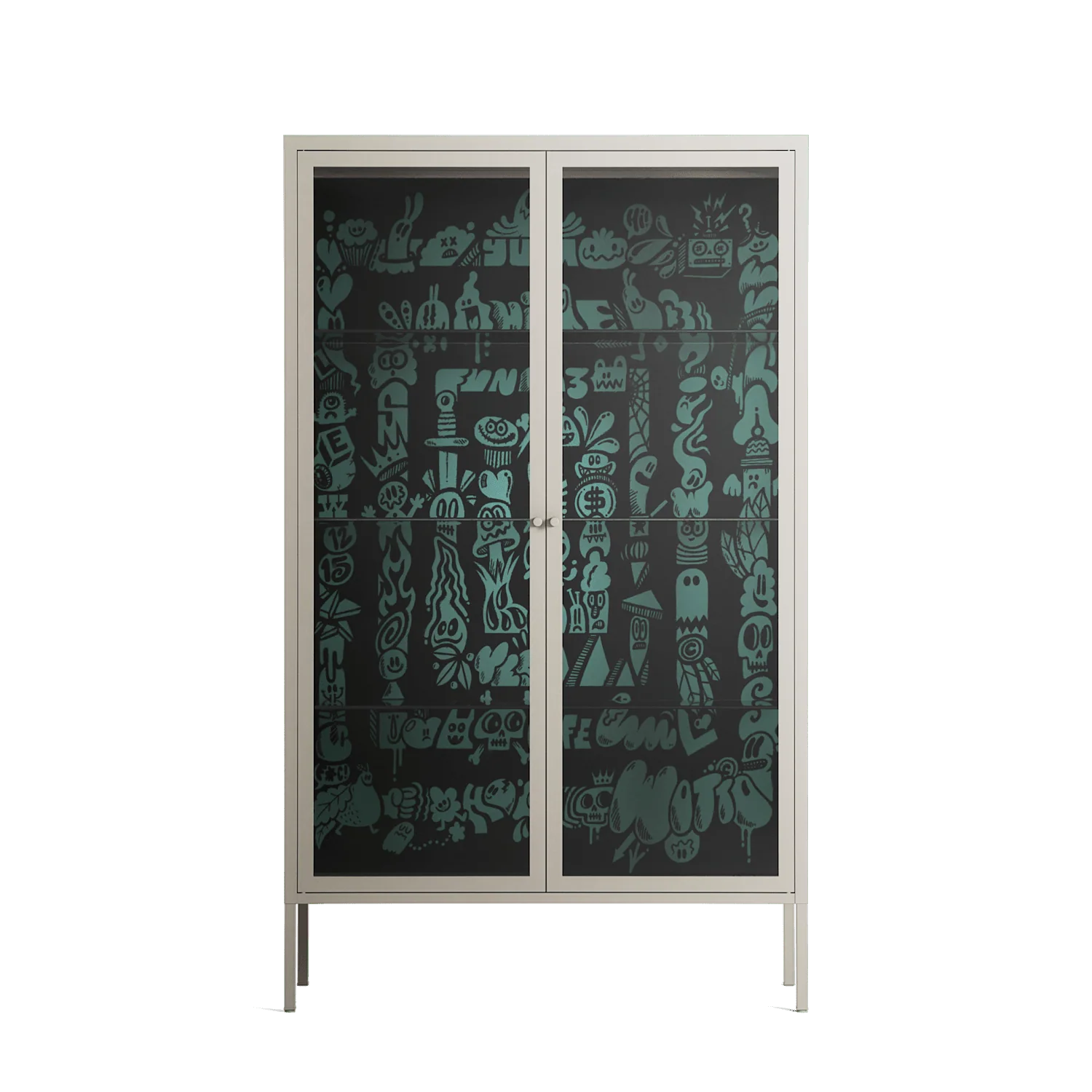 Optical Delusion - Cabinet - Craig Watkins - Pebble - Clear glass