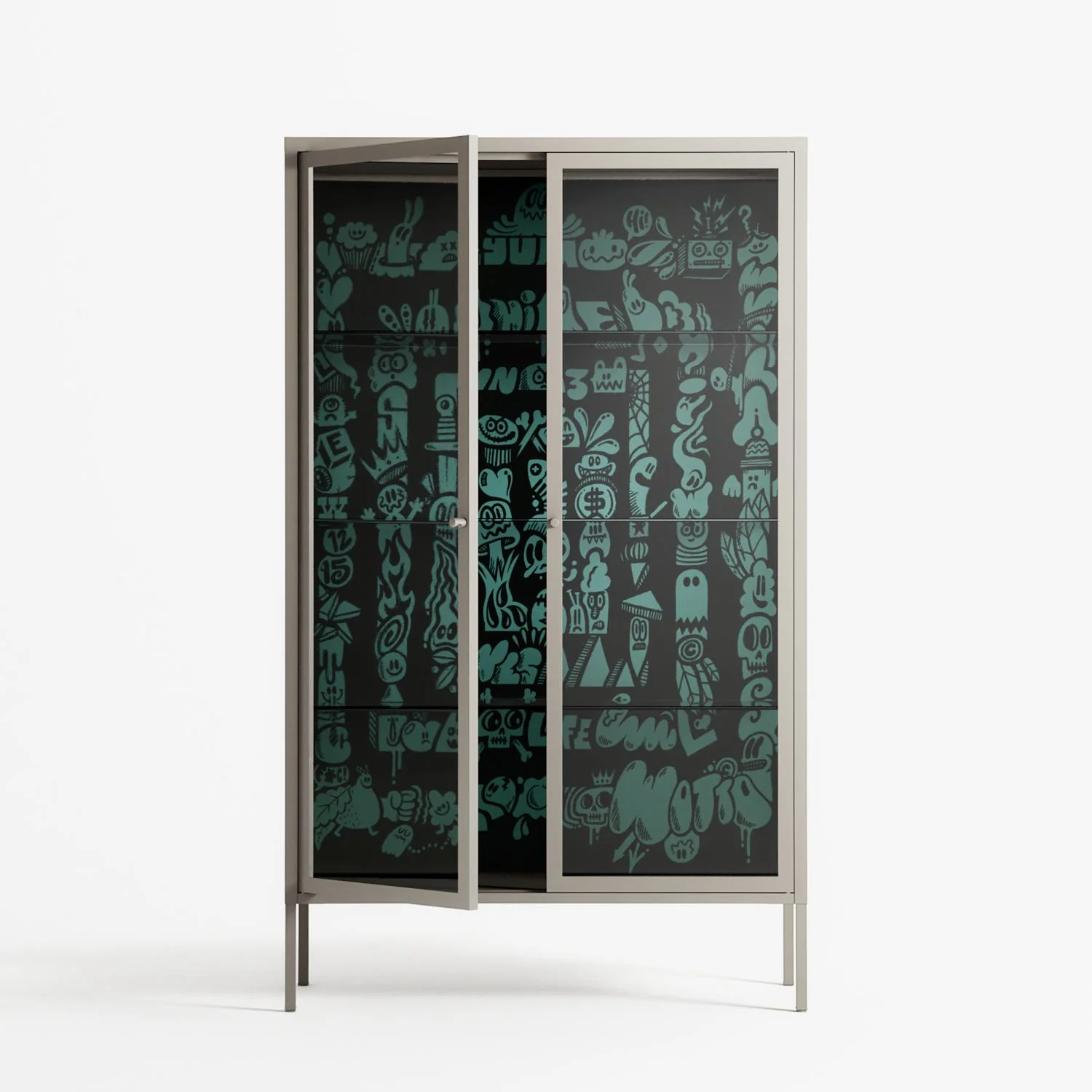 Optical Delusion - Cabinet - Craig Watkins - Pebble - Clear glass - Image 2