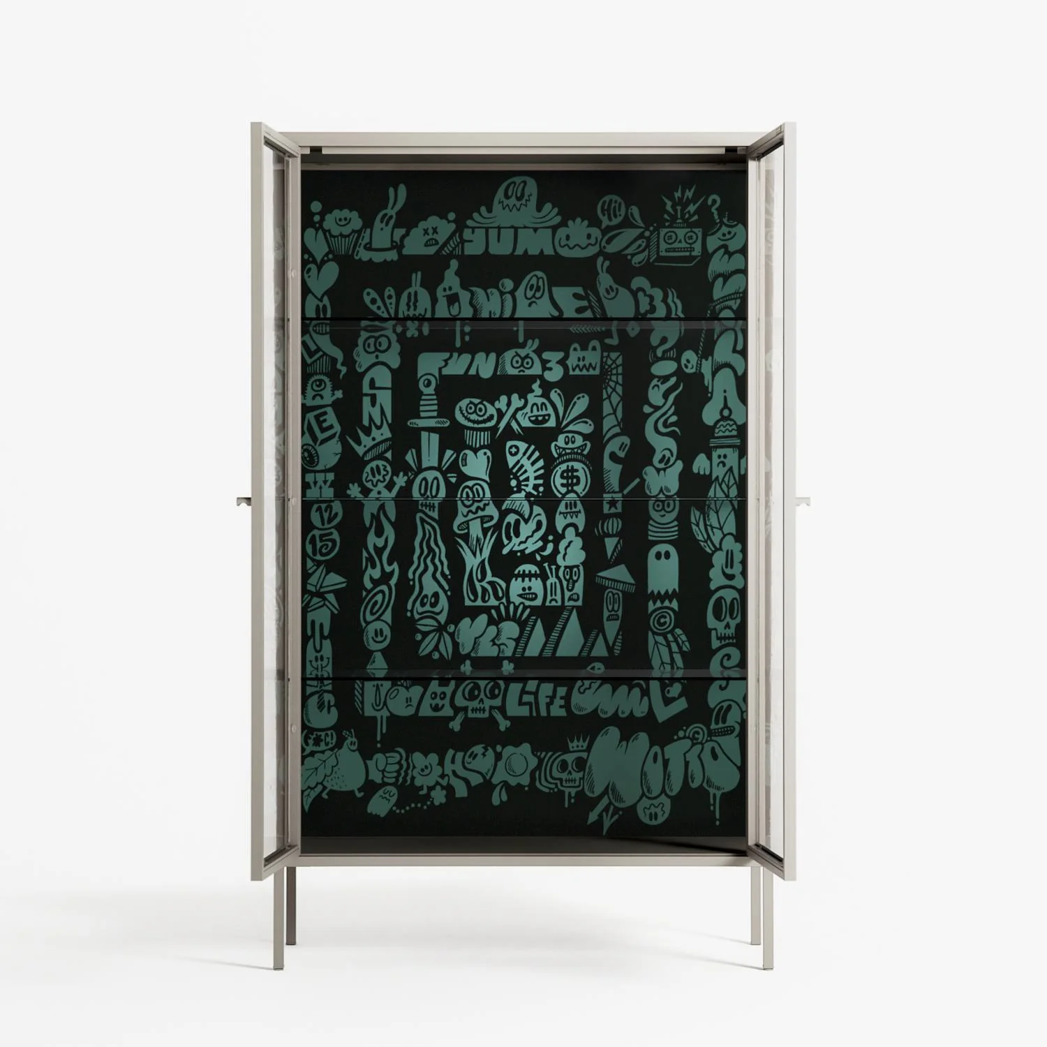 Optical Delusion - Cabinet - Craig Watkins - Pebble - Clear glass - Image 3