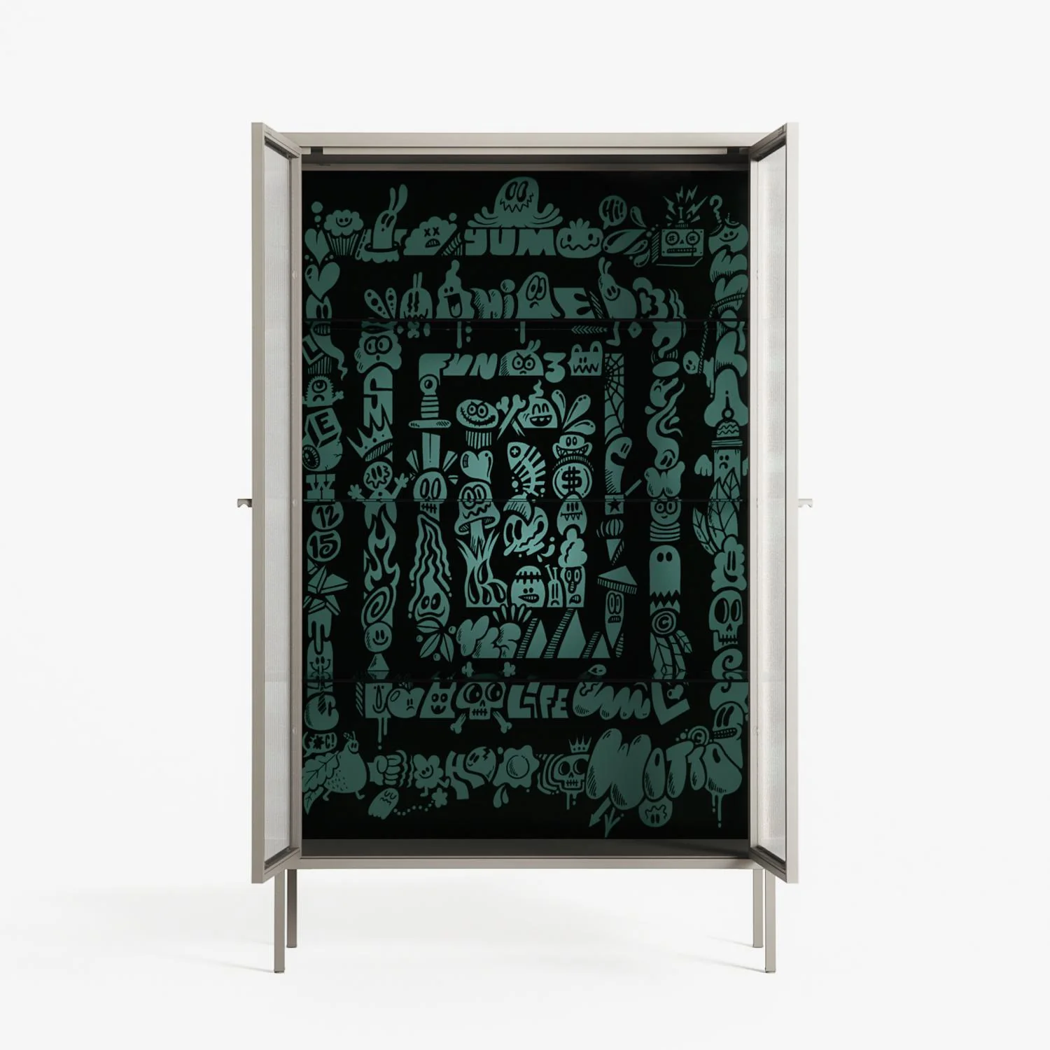 Optical Delusion - Cabinet - Craig Watkins - Pebble - Reeded glass - Image 3