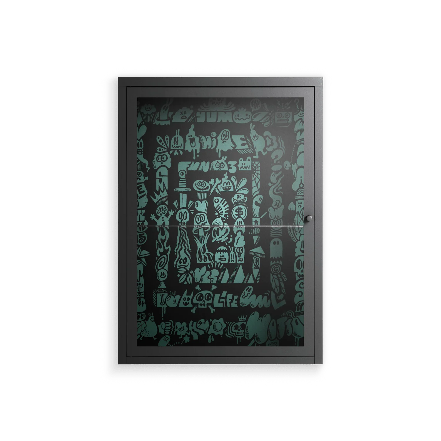 Optical Delusion - Wall Cabinet - Craig Watkins - Antracite - Clear glass