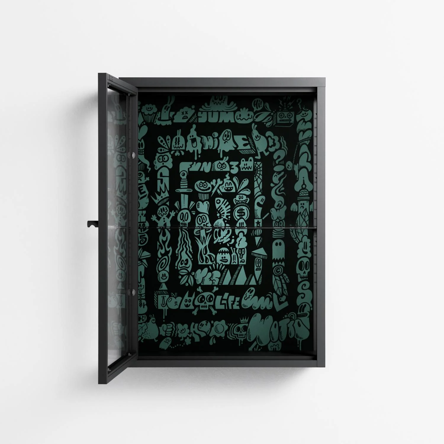 Optical Delusion - Wall Cabinet - Craig Watkins - Antracite - Clear glass - Image 3