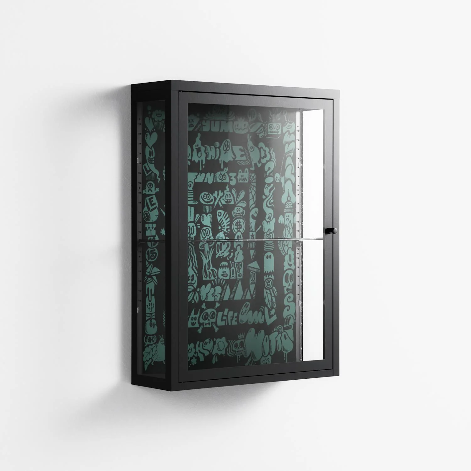 Optical Delusion - Wall Cabinet - Craig Watkins - Antracite - Clear glass - Image 4