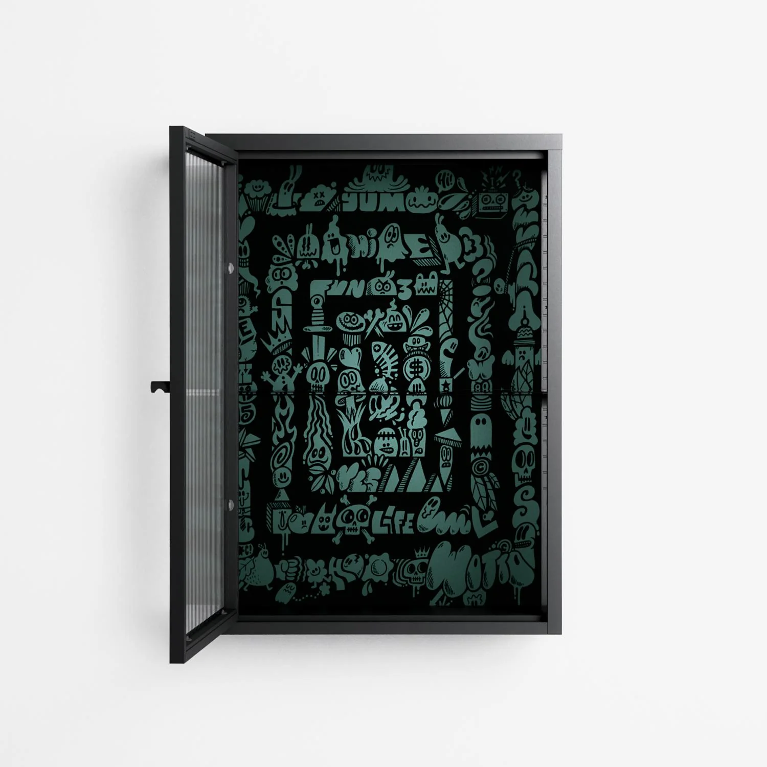 Optical Delusion - Wall Cabinet - Craig Watkins - Antracite - Reeded glass - Image 3