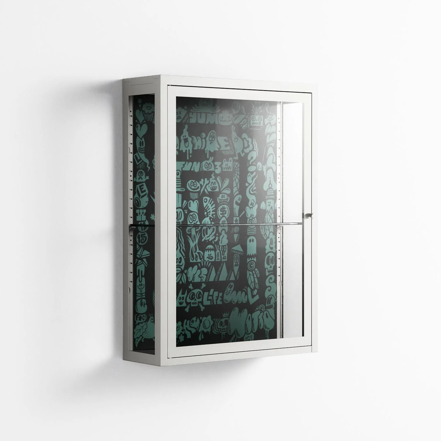 Optical Delusion - Wall Cabinet - Craig Watkins - Chalk - Clear glass - Image 4