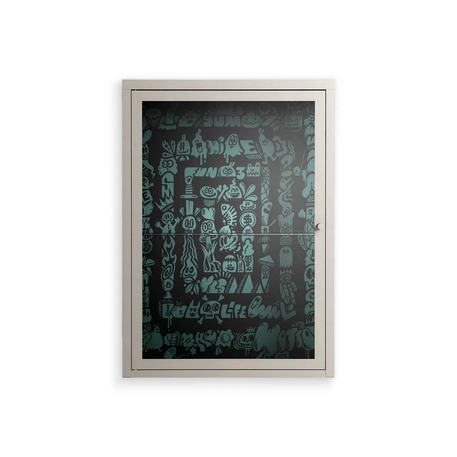 Optical Delusion - Wall Cabinet - Craig Watkins - Pebble - Clear glass