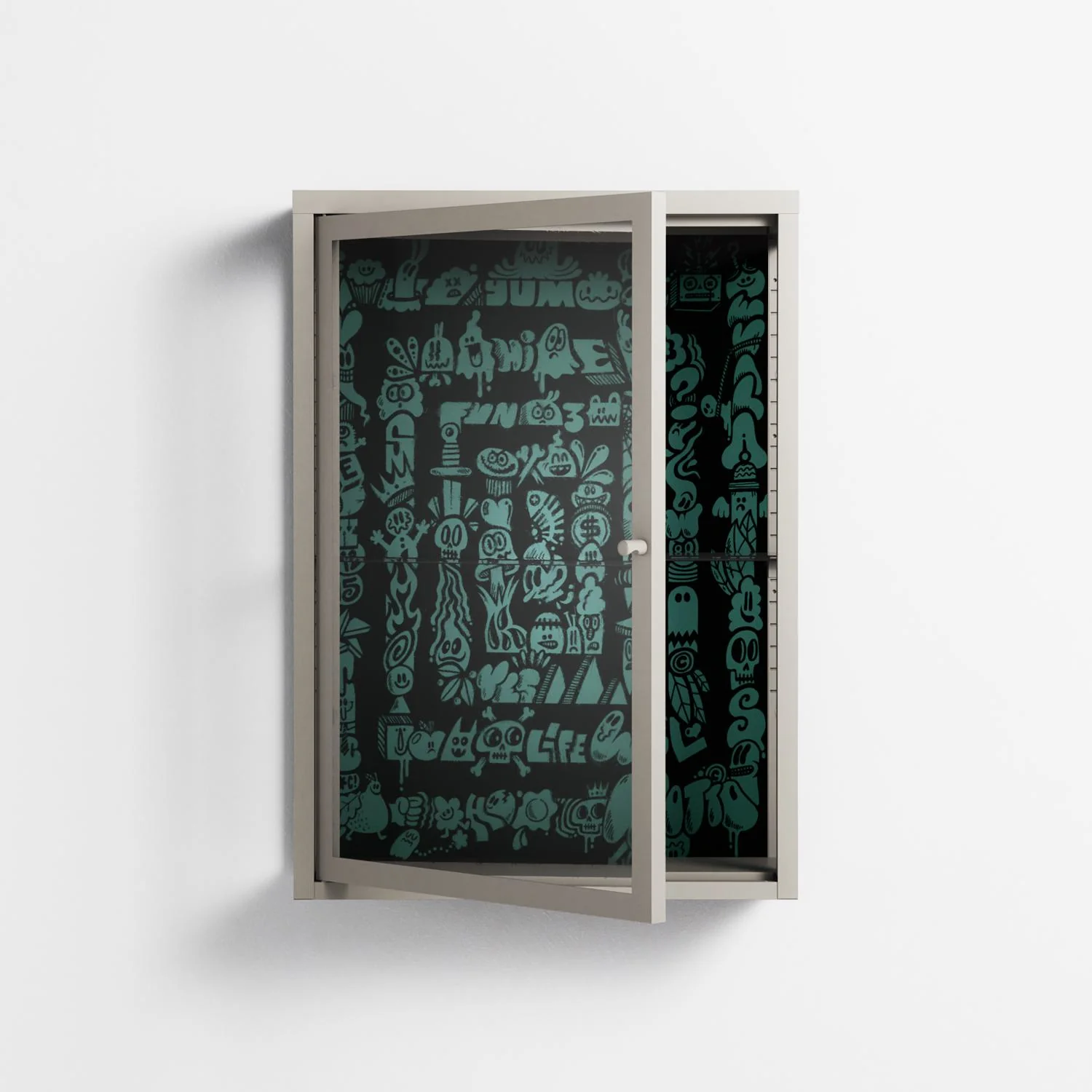 Optical Delusion - Wall Cabinet - Craig Watkins - Pebble - Clear glass - Image 2