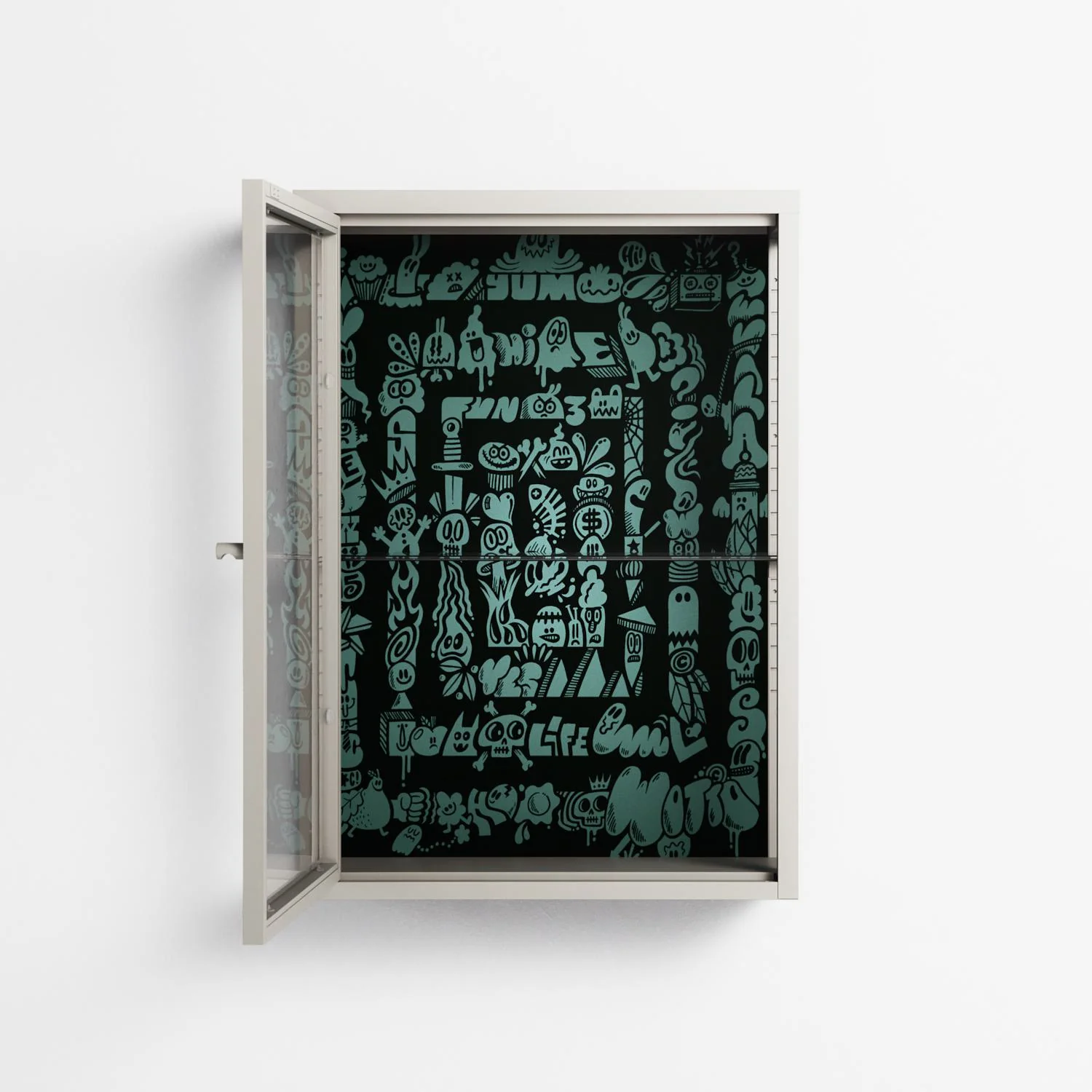 Optical Delusion - Wall Cabinet - Craig Watkins - Pebble - Clear glass - Image 3