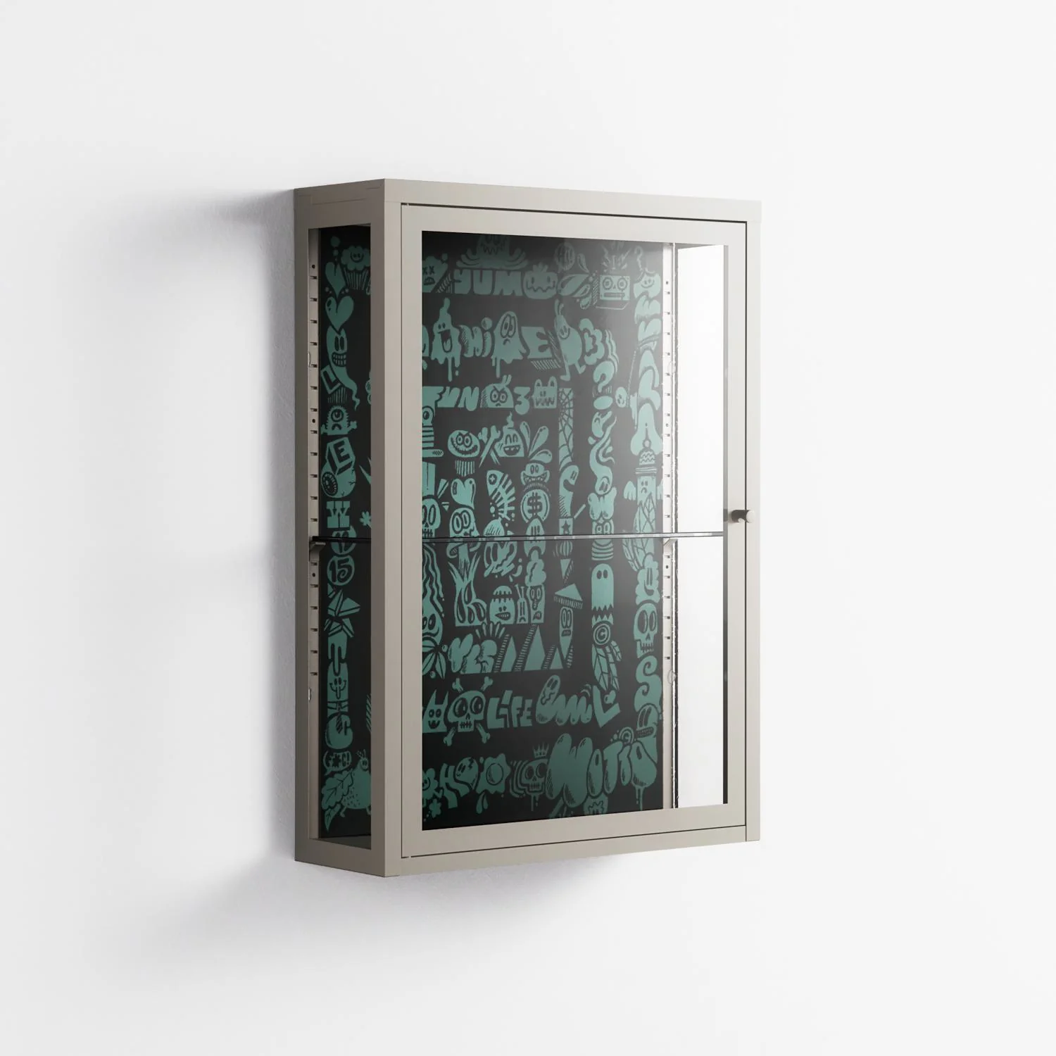 Optical Delusion - Wall Cabinet - Craig Watkins - Pebble - Clear glass - Image 4