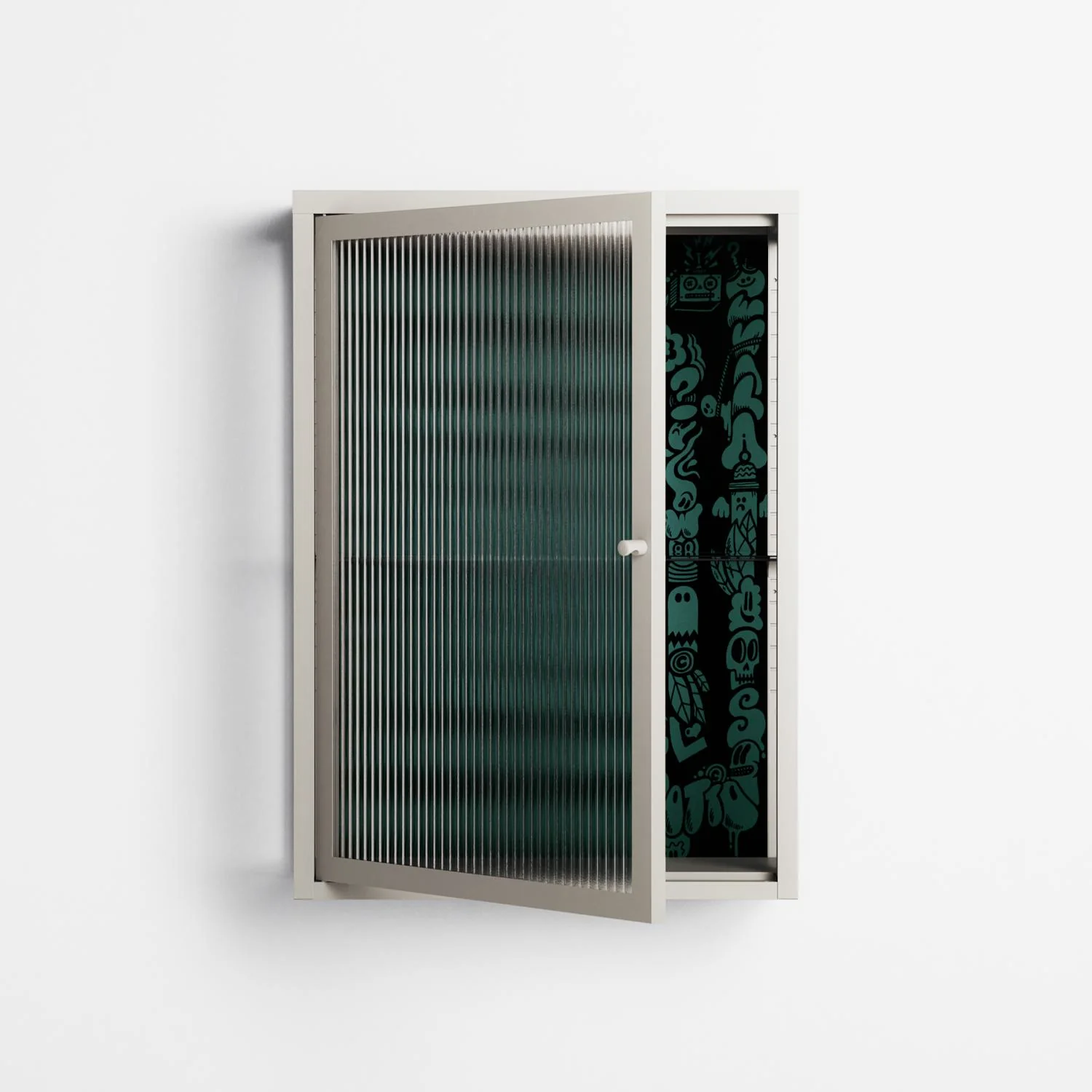 Optical Delusion - Wall Cabinet - Craig Watkins - Pebble - Reeded glass - Image 2