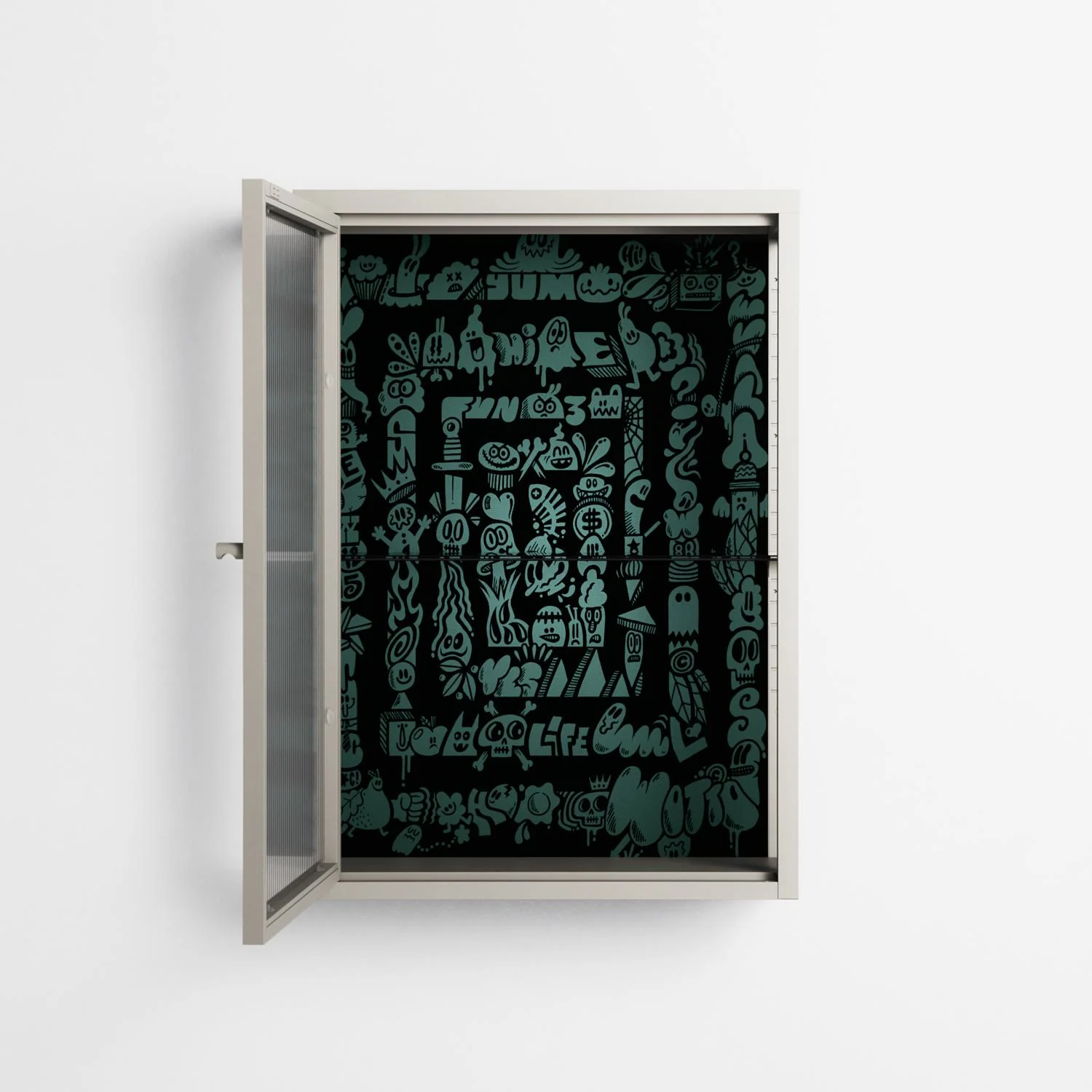 Optical Delusion - Wall Cabinet - Craig Watkins - Pebble - Reeded glass - Image 3