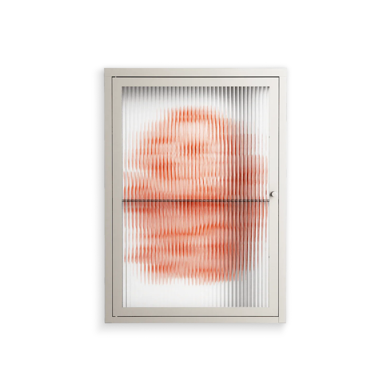 Orange Flowers 1 - Wall Cabinet - Katie O’Shea - Pebble - Reeded glass