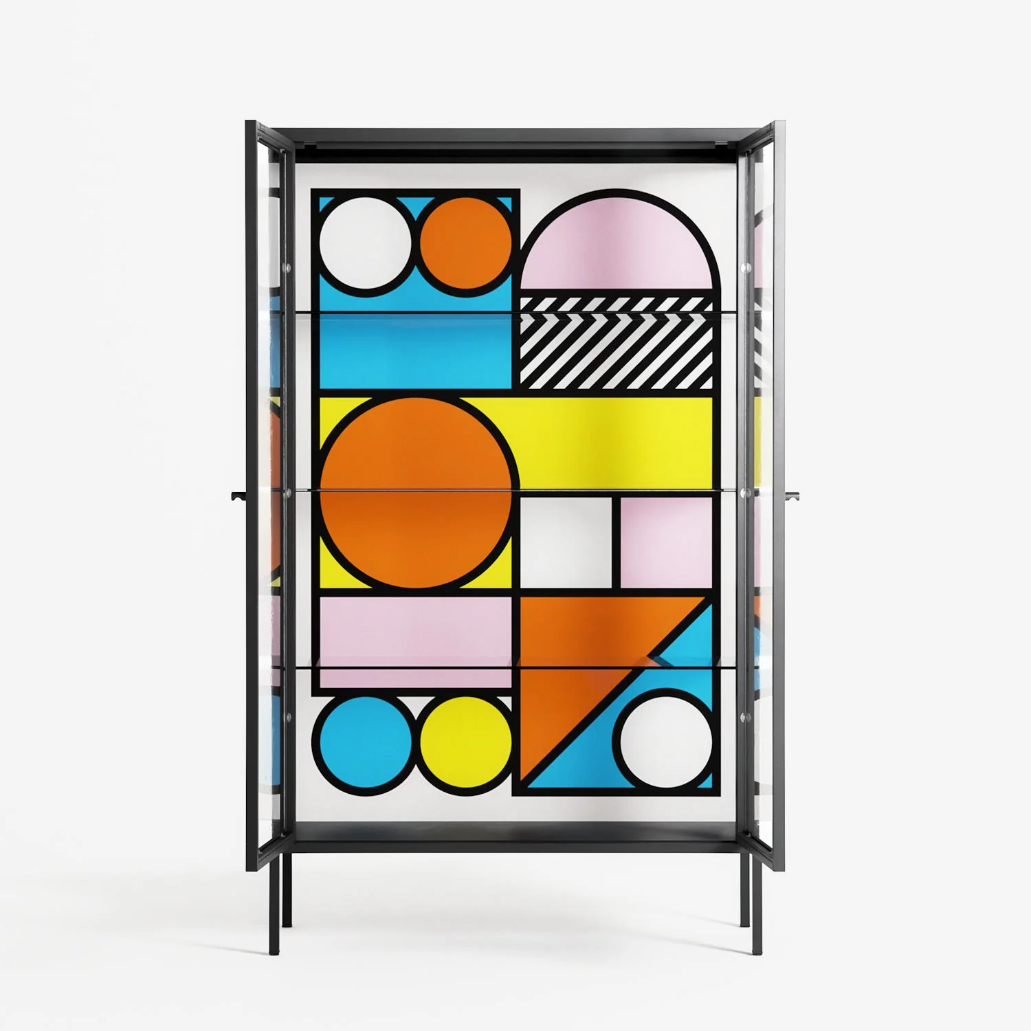 Palette - Cabinet - Vratislav Pecka - Antracite - Clear glass - Image 3