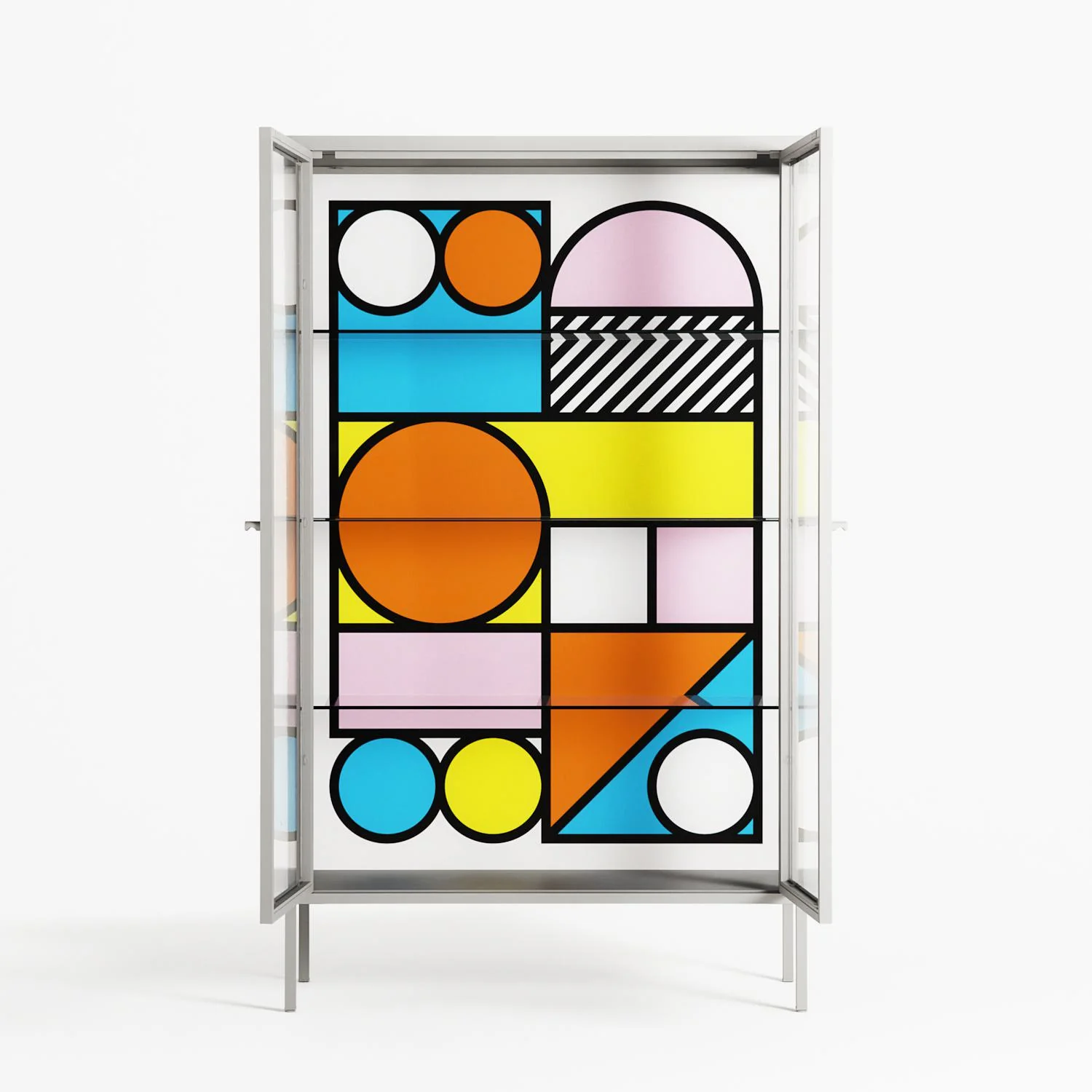 Palette - Cabinet - Vratislav Pecka - Chalk - Clear glass - Image 3