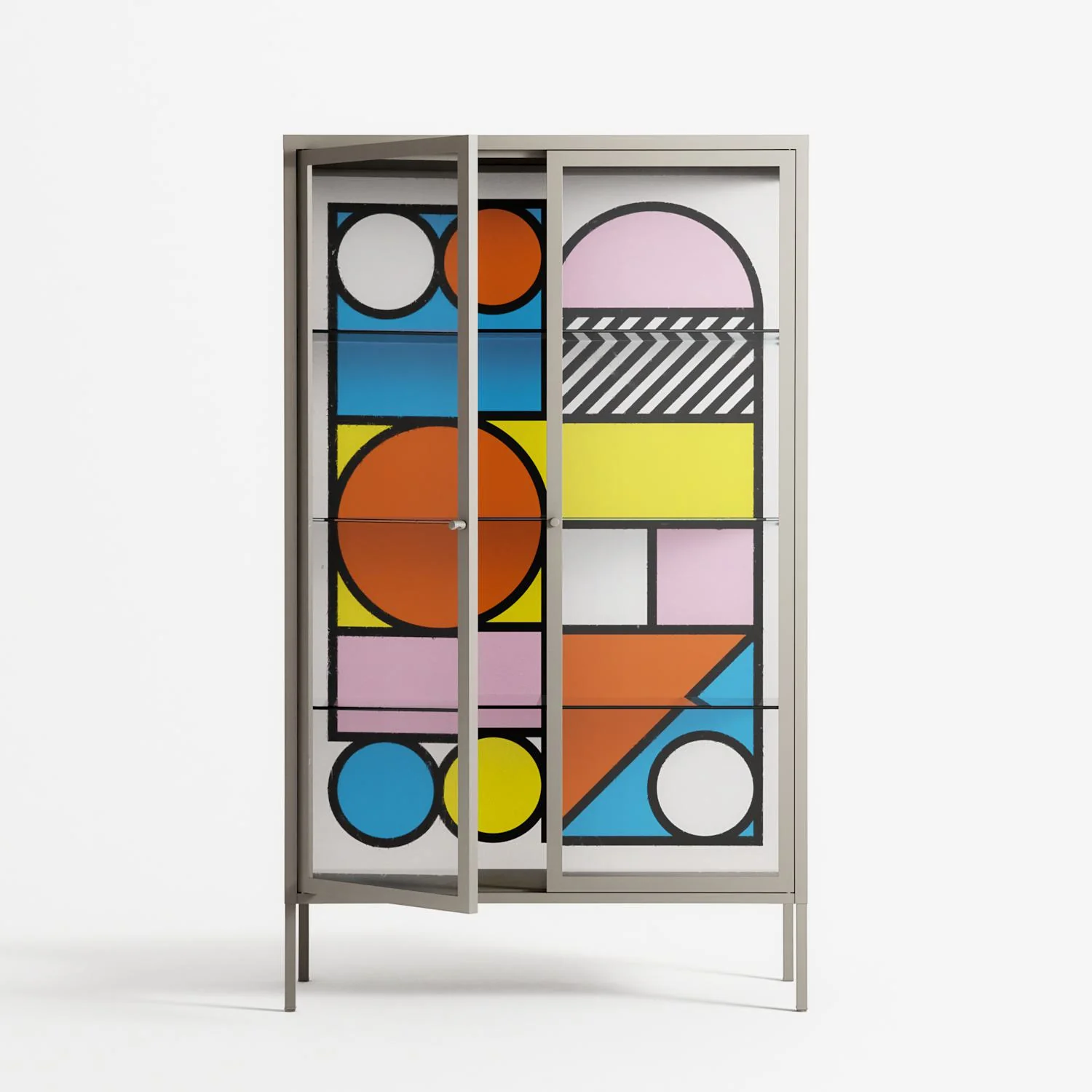 Palette - Cabinet - Vratislav Pecka - Pebble - Clear glass - Image 2