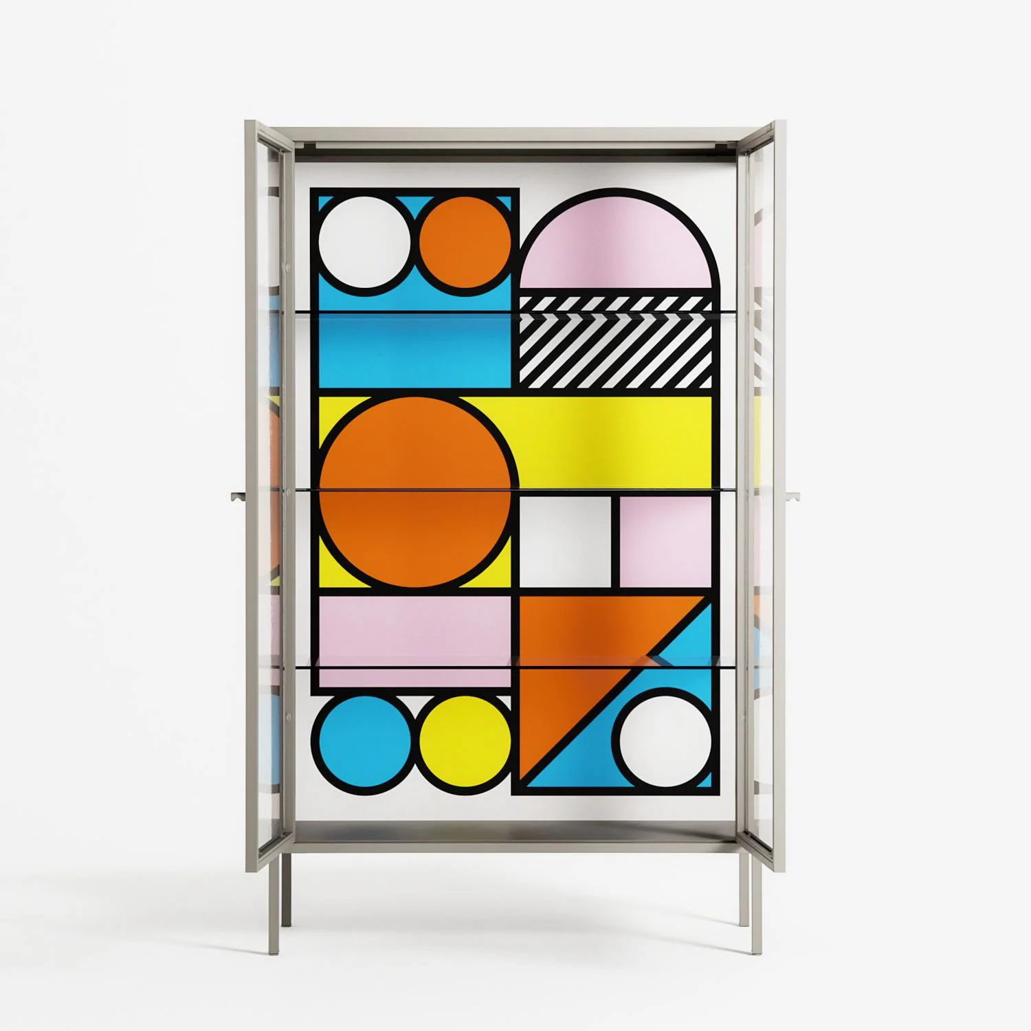 Palette - Cabinet - Vratislav Pecka - Pebble - Clear glass - Image 3