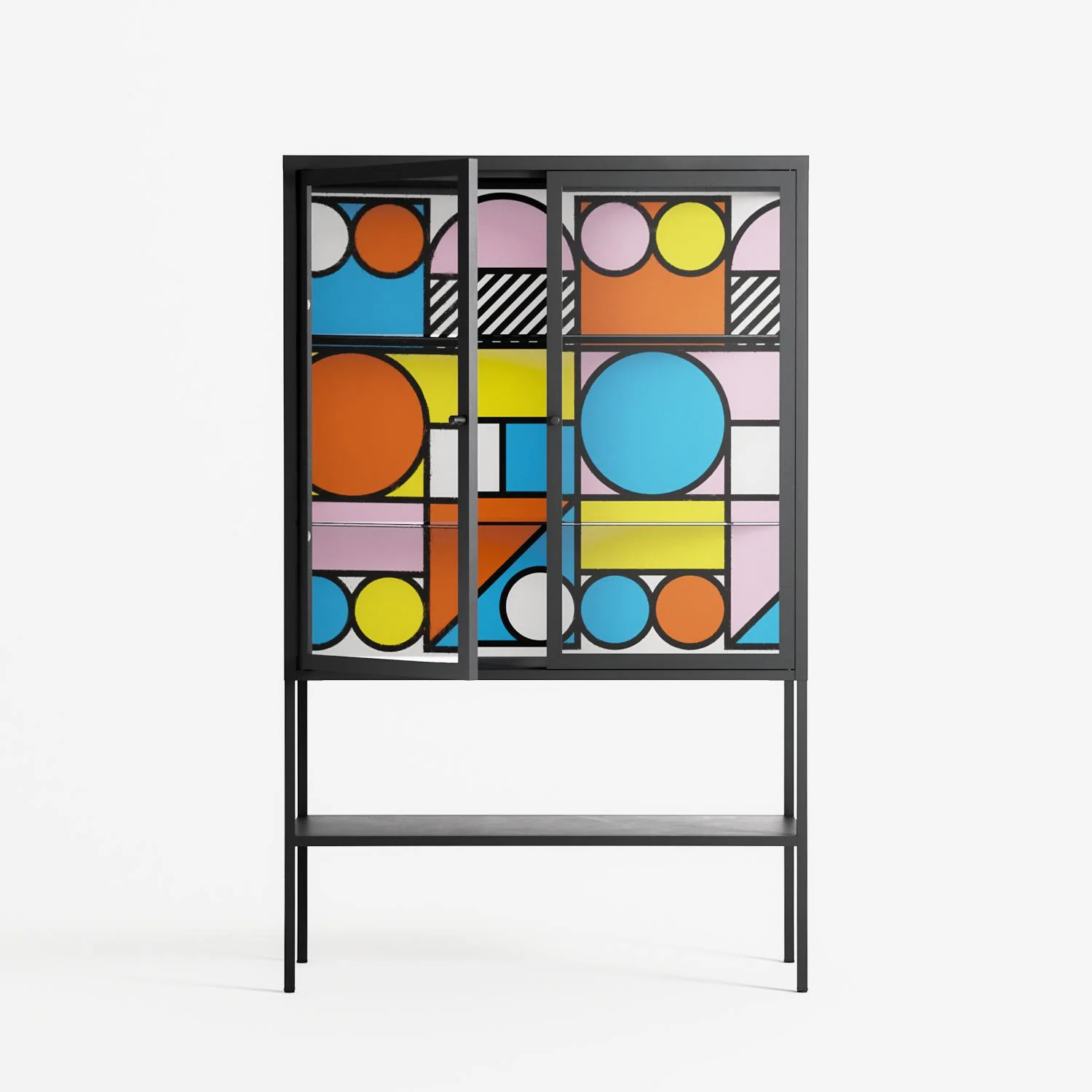 Palette - Loft Cabinet - Vratislav Pecka - Antracite - Clear glass - Image 2