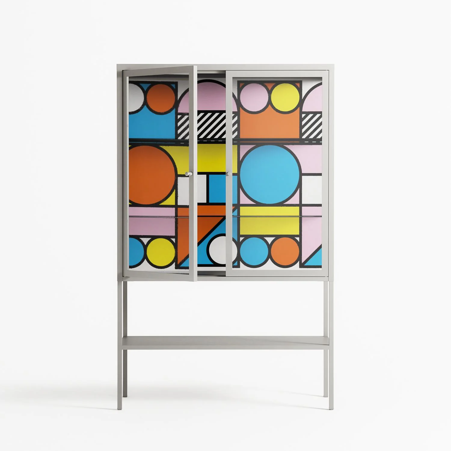 Palette - Loft Cabinet - Vratislav Pecka - Chalk - Clear glass - Image 2