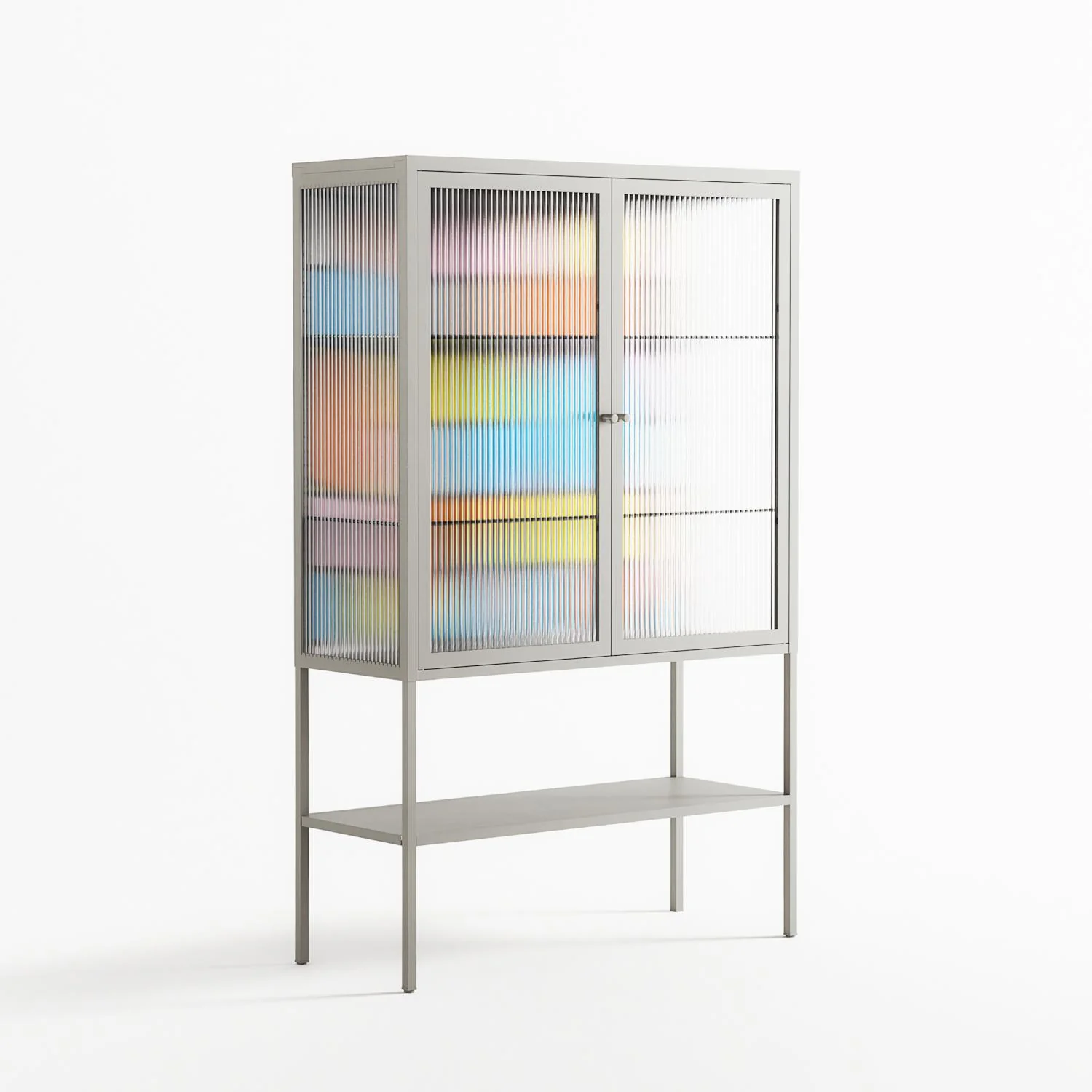 Palette - Loft Cabinet - Vratislav Pecka - Chalk - Reeded glass - Image 4