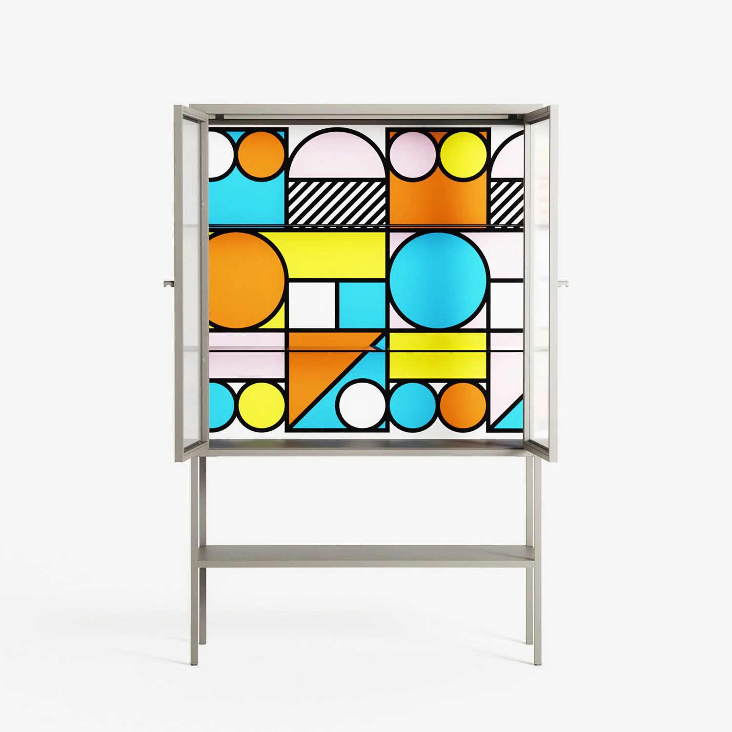 Palette - Loft Cabinet - Vratislav Pecka - Pebble - Reeded glass - Image 3