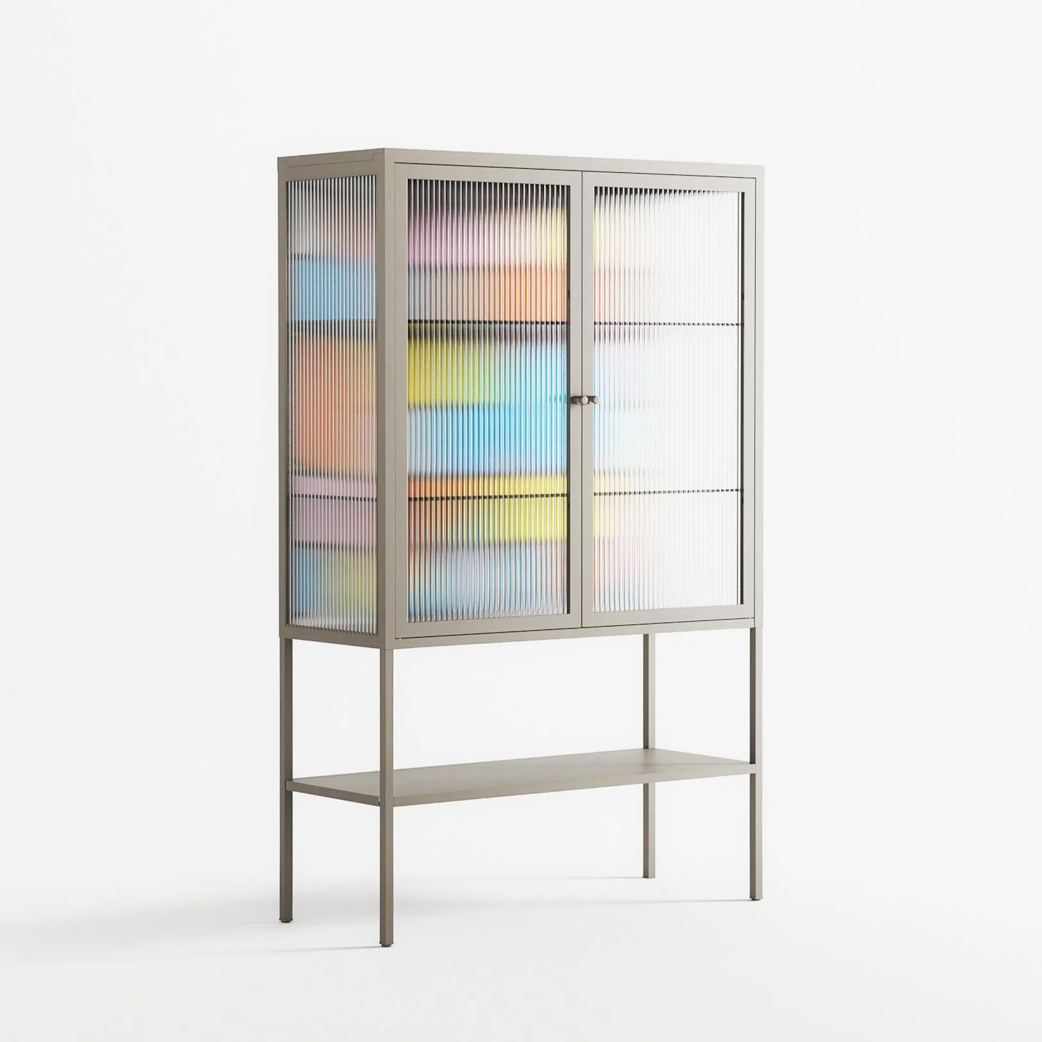 Palette - Loft Cabinet - Vratislav Pecka - Pebble - Reeded glass - Image 4